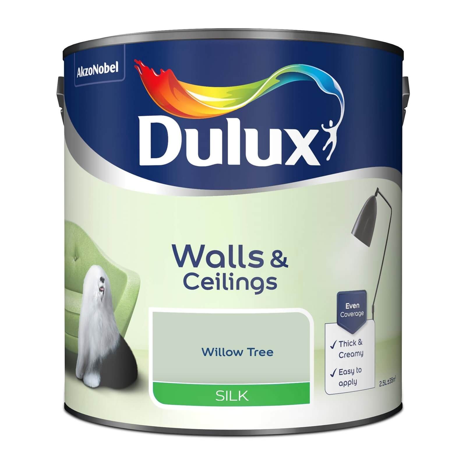 Dulux Silk Emulsion Paint Willow Tree - 2.5L
