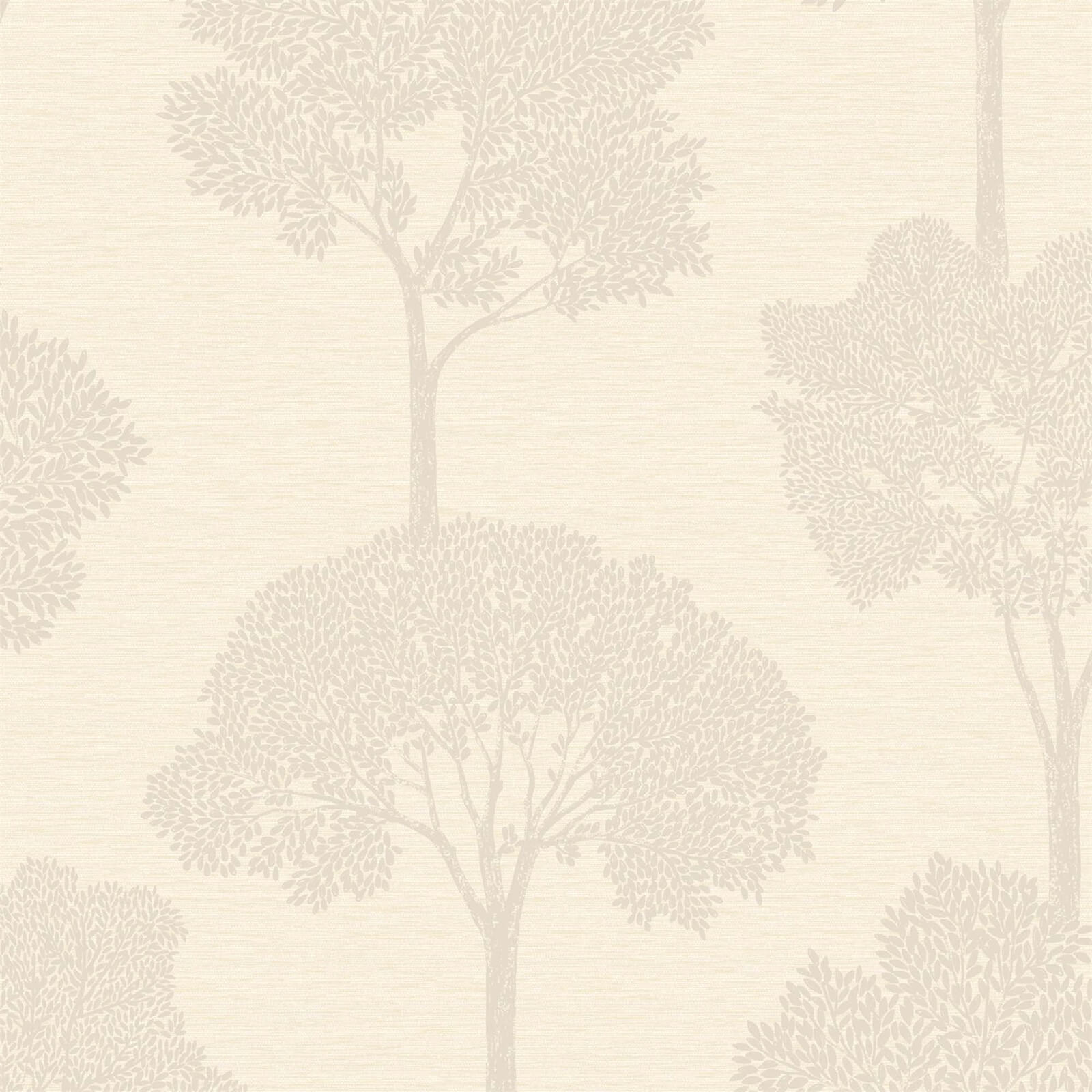 Holden Decor Ambleside Tree Textured Metallic Glitter Cream Wallpaper