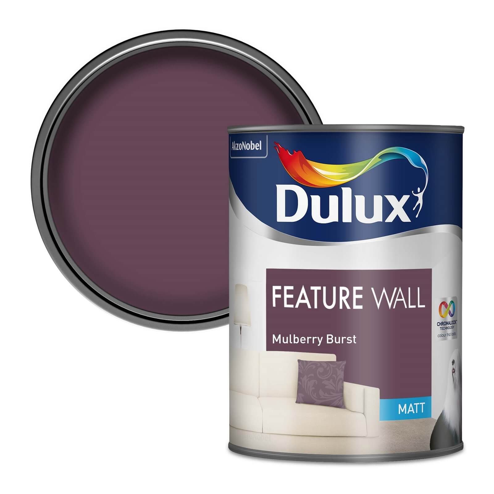 Dulux Feature Wall Mulberry Burst - Matt Emulsion Paint - 1.25L