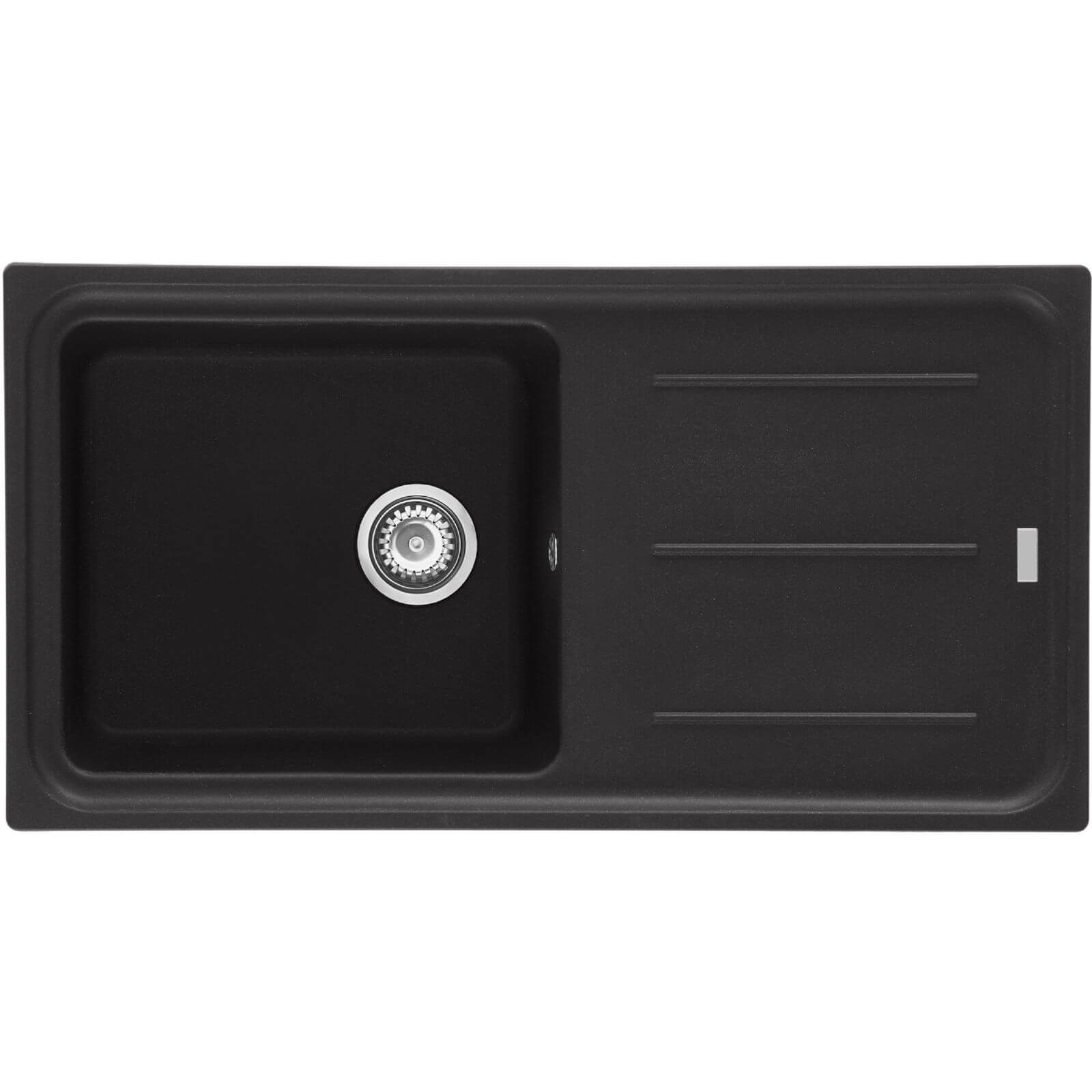 Mondella Premium Black Granite Reversible Kitchen Sink - 1 Bowl