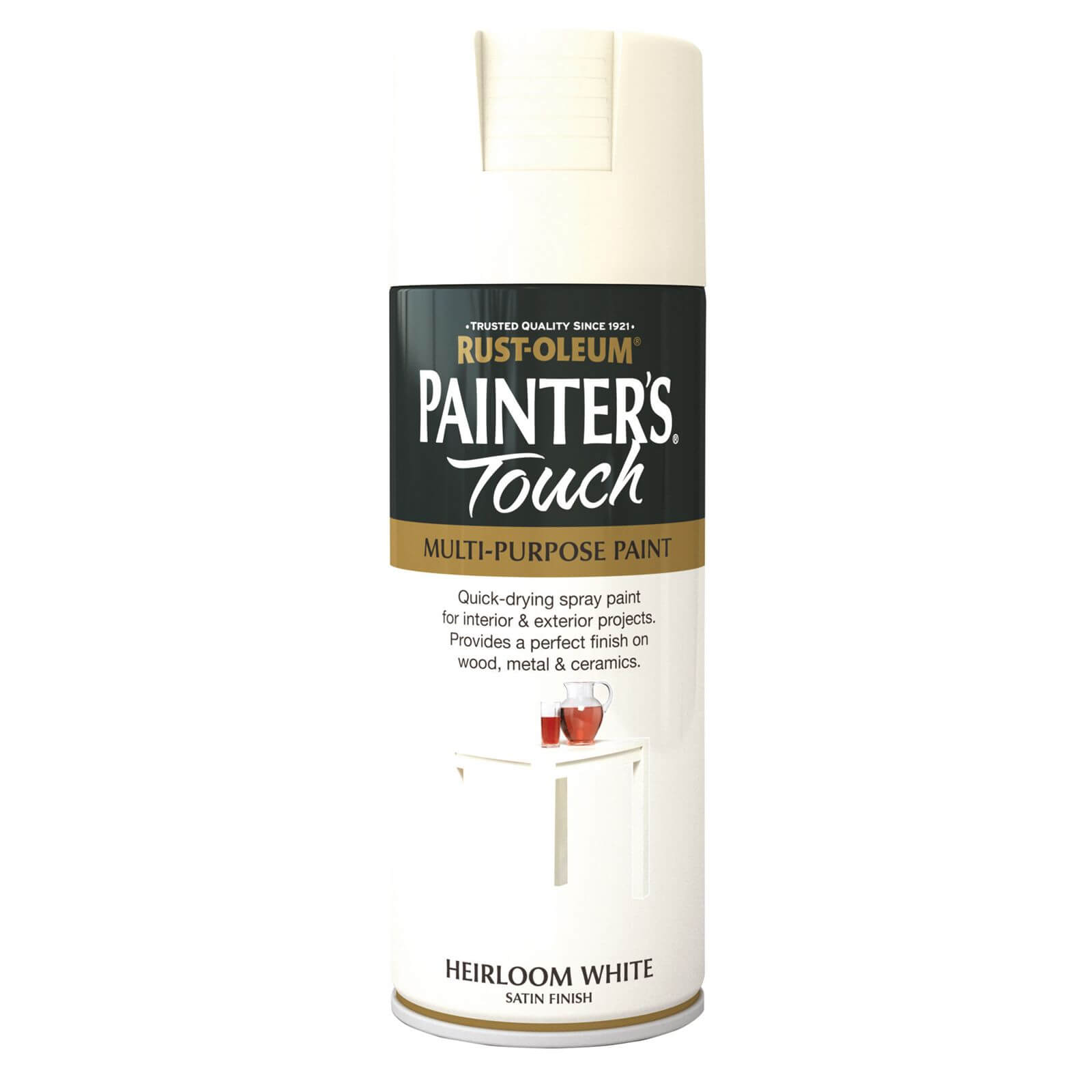 Rust-Oleum Painter's Touch Multi-Purpose Satin Spray Paint Heirloom White - 400ml