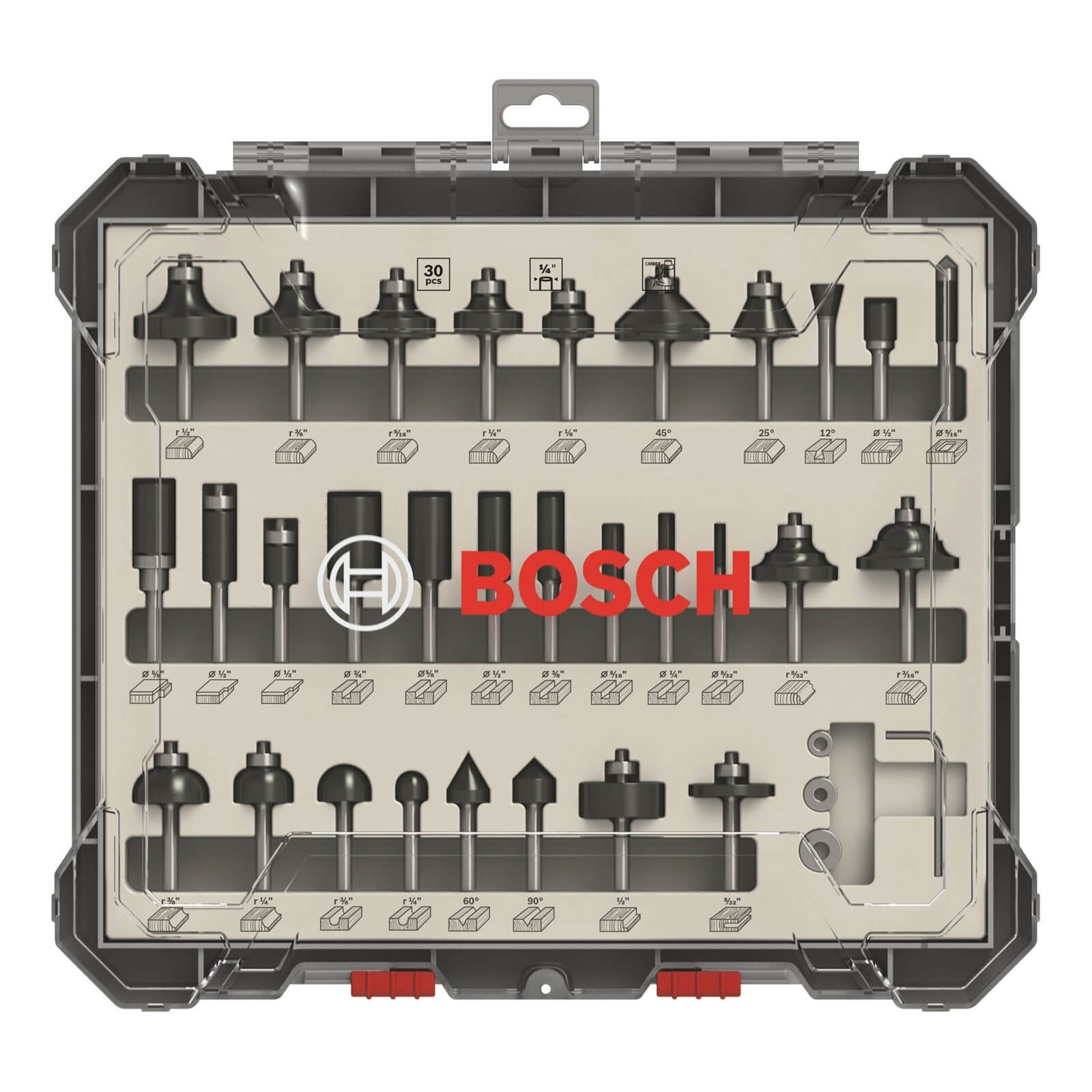 Router Bits - 30 piece - Mixed 1/4 Shank