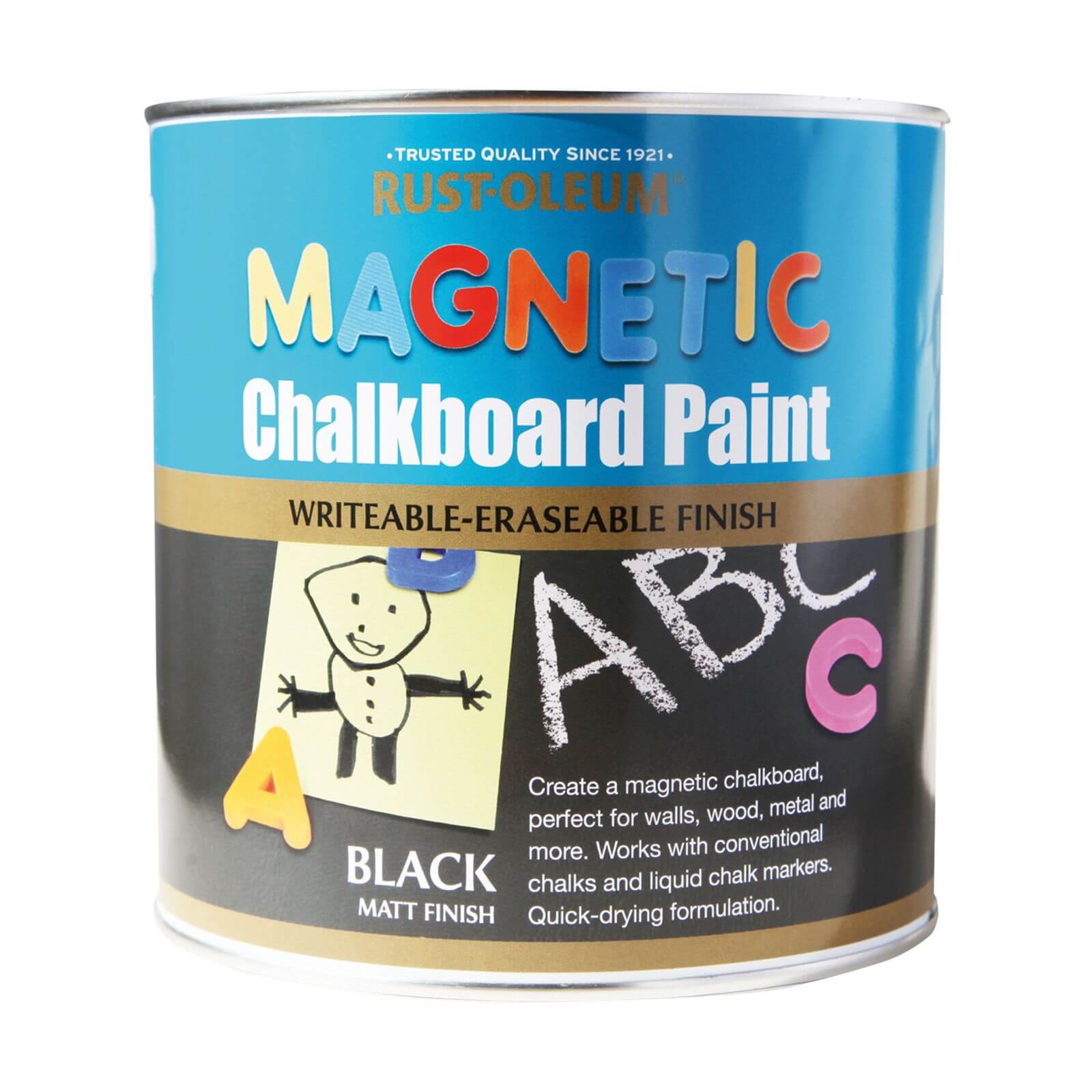 Rust-Oleum Black - Magnetic Chalkboard Paint - 2.5L
