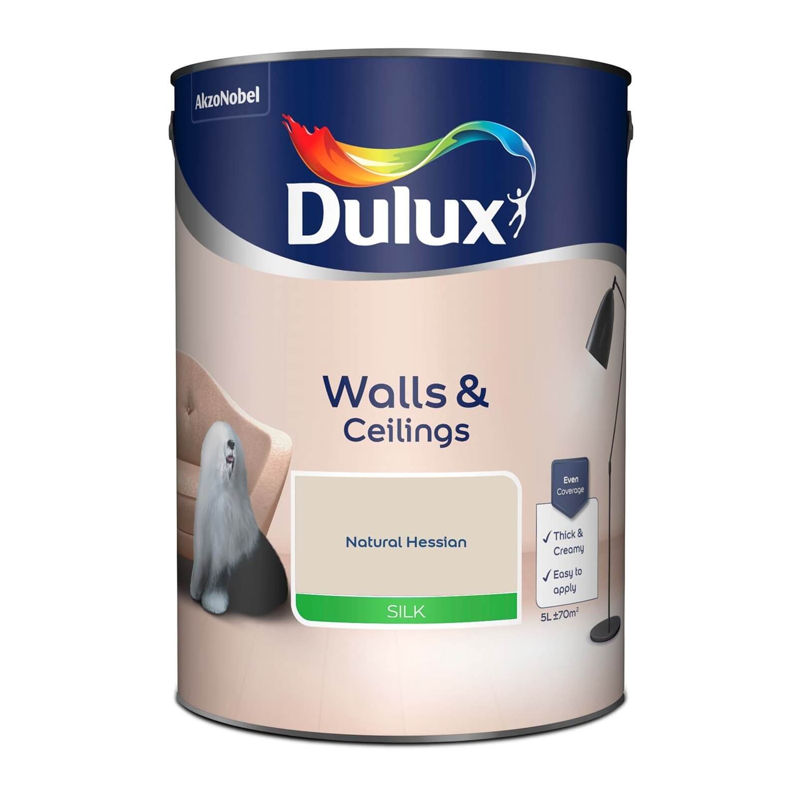 Dulux Silk Emulsion Paint Natural Hessian - 5L