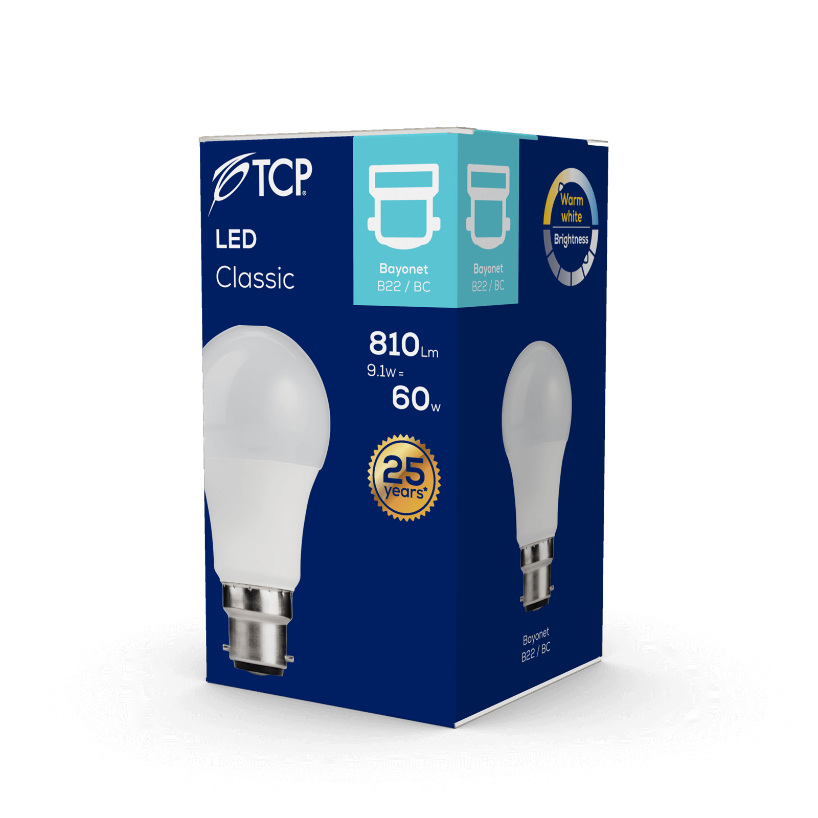 LED Frosted Classic BC 8.6W Light Bulb