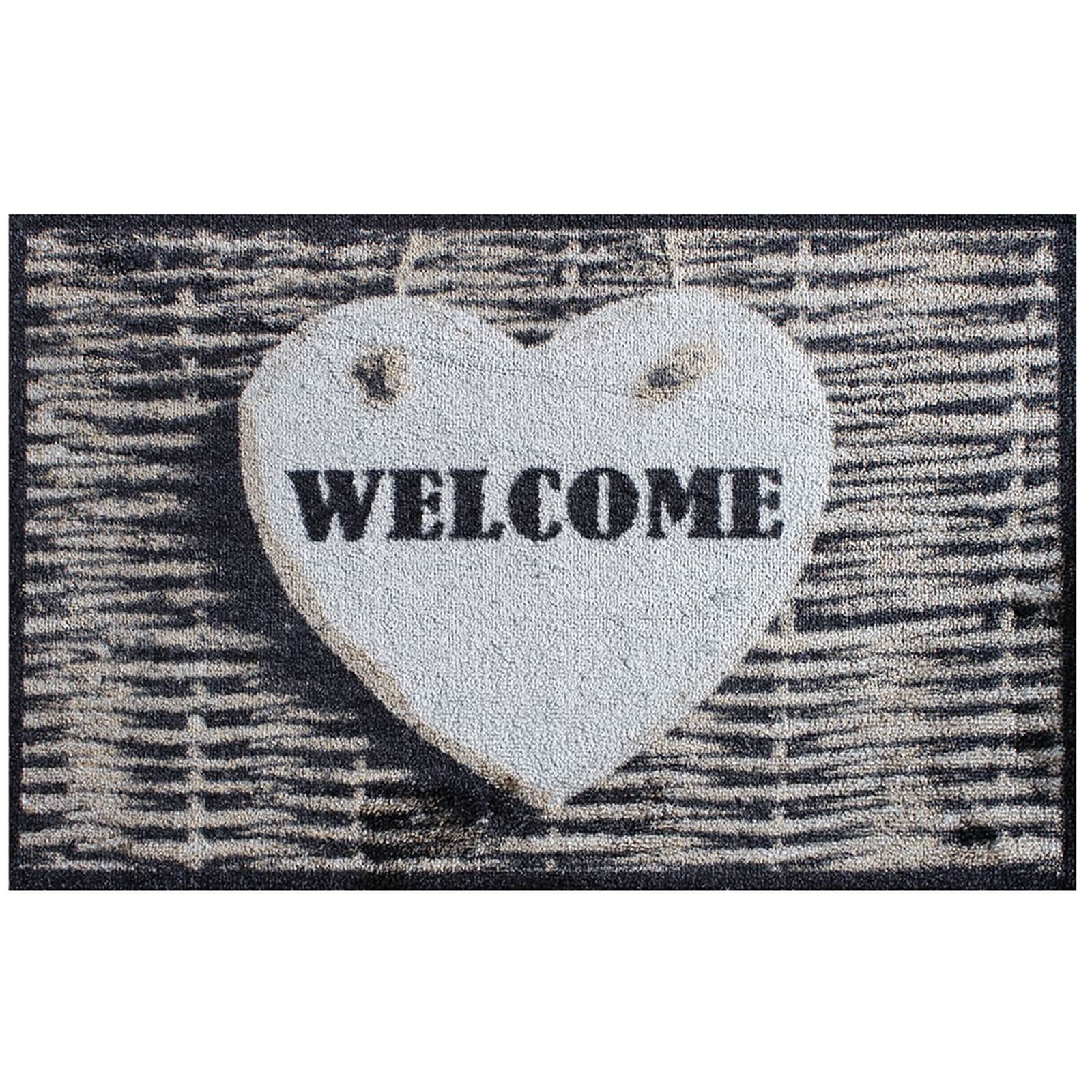 Lux Soft Washable Mat - Welcome Hearts