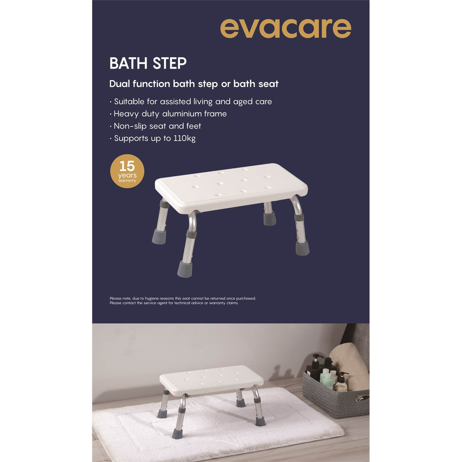 Evacare Bath Step & Foot Pad