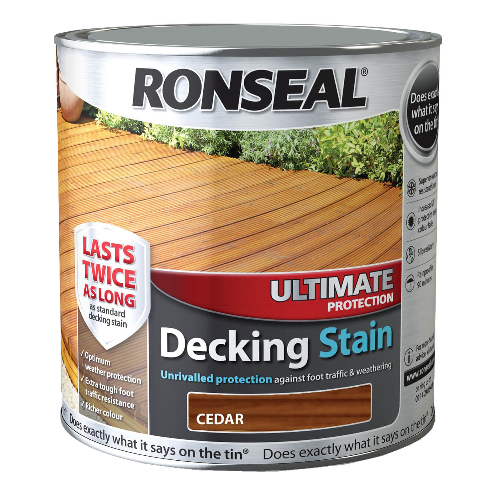 Ronseal Ultimate Protection Decking Stain Cedar - 2.5L