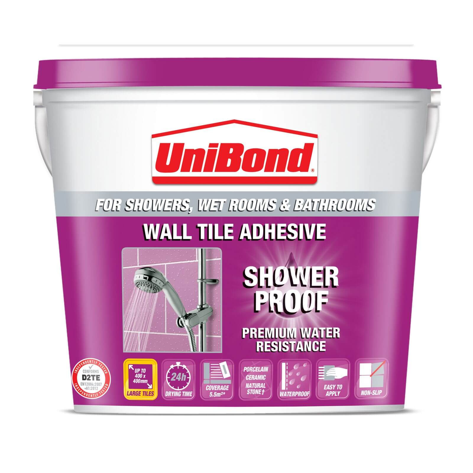 UniBond Shower Proof Wall Tile Adhesive 1L