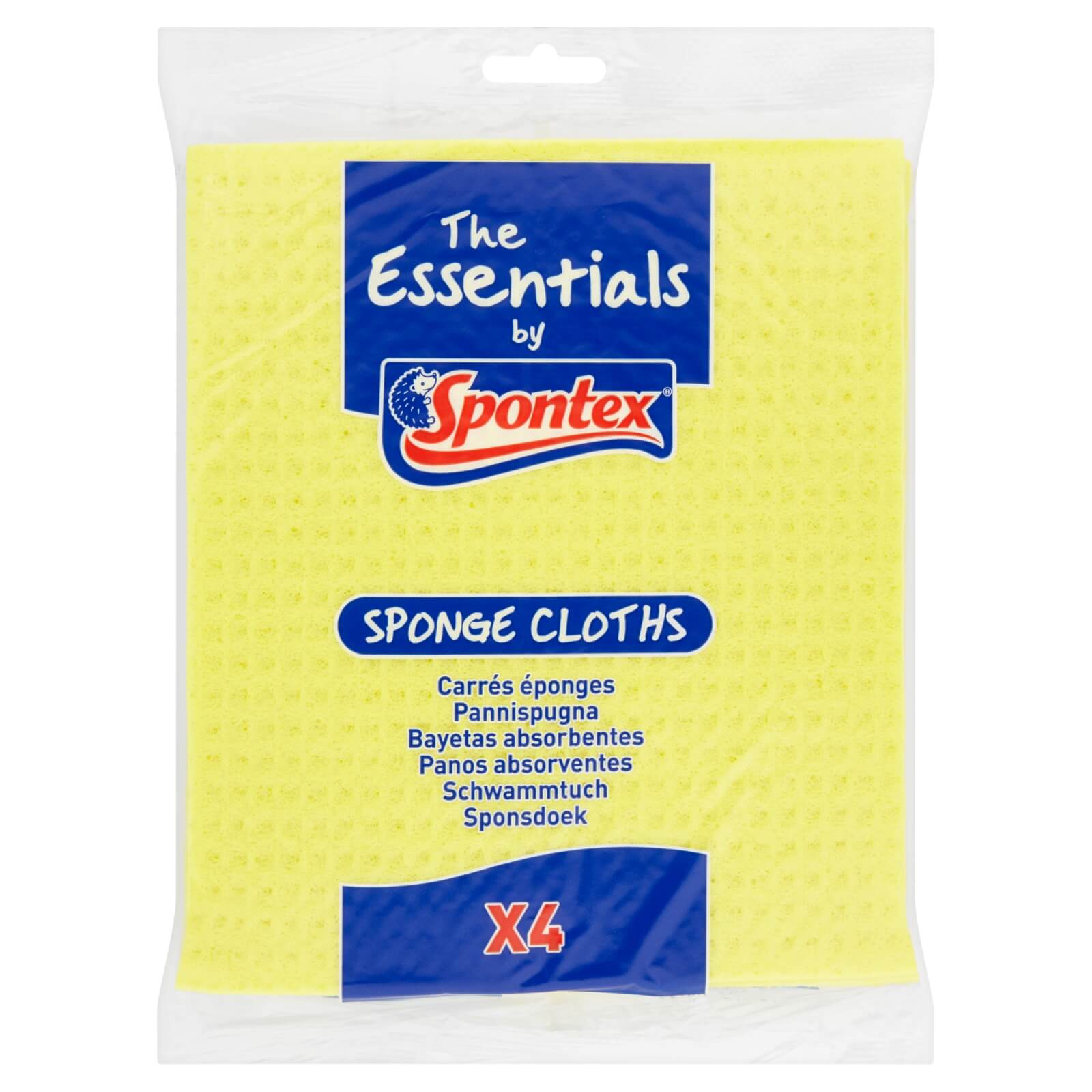 Spontex Essentials Sponge Cloths 4 Pack