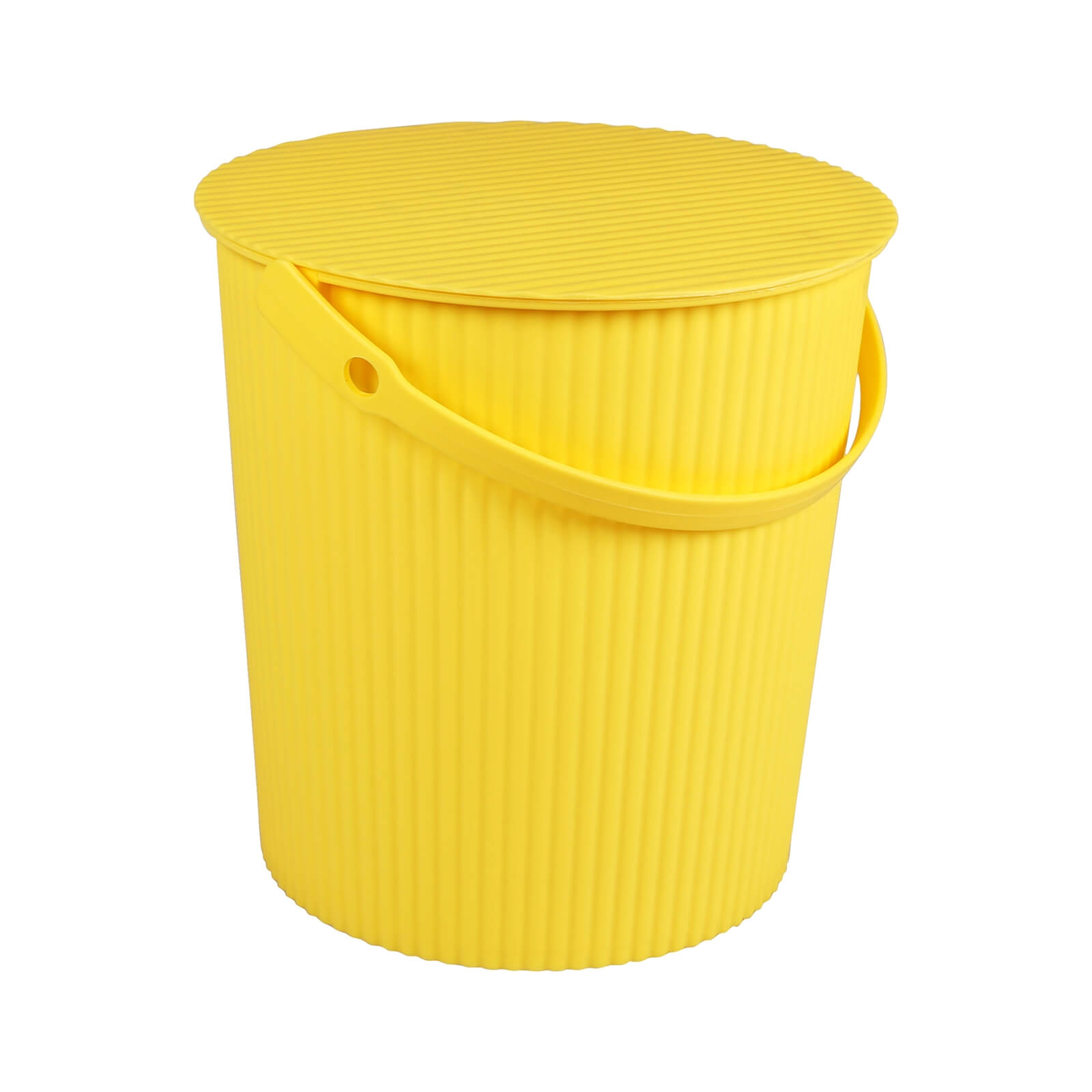 11L Round Crinkle Bucket - Yellow