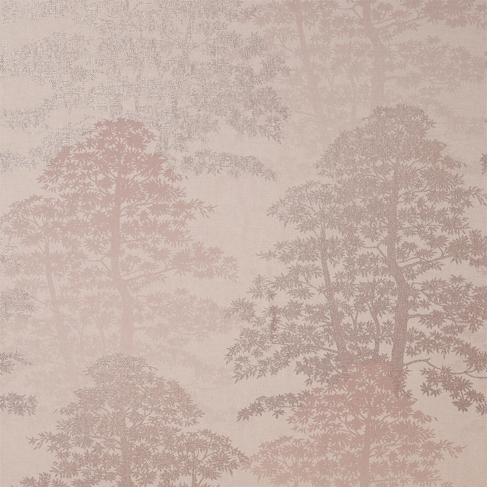 Arthouse Oasis Wood Tree Textured Metallic Glitter Blush Wallpaper