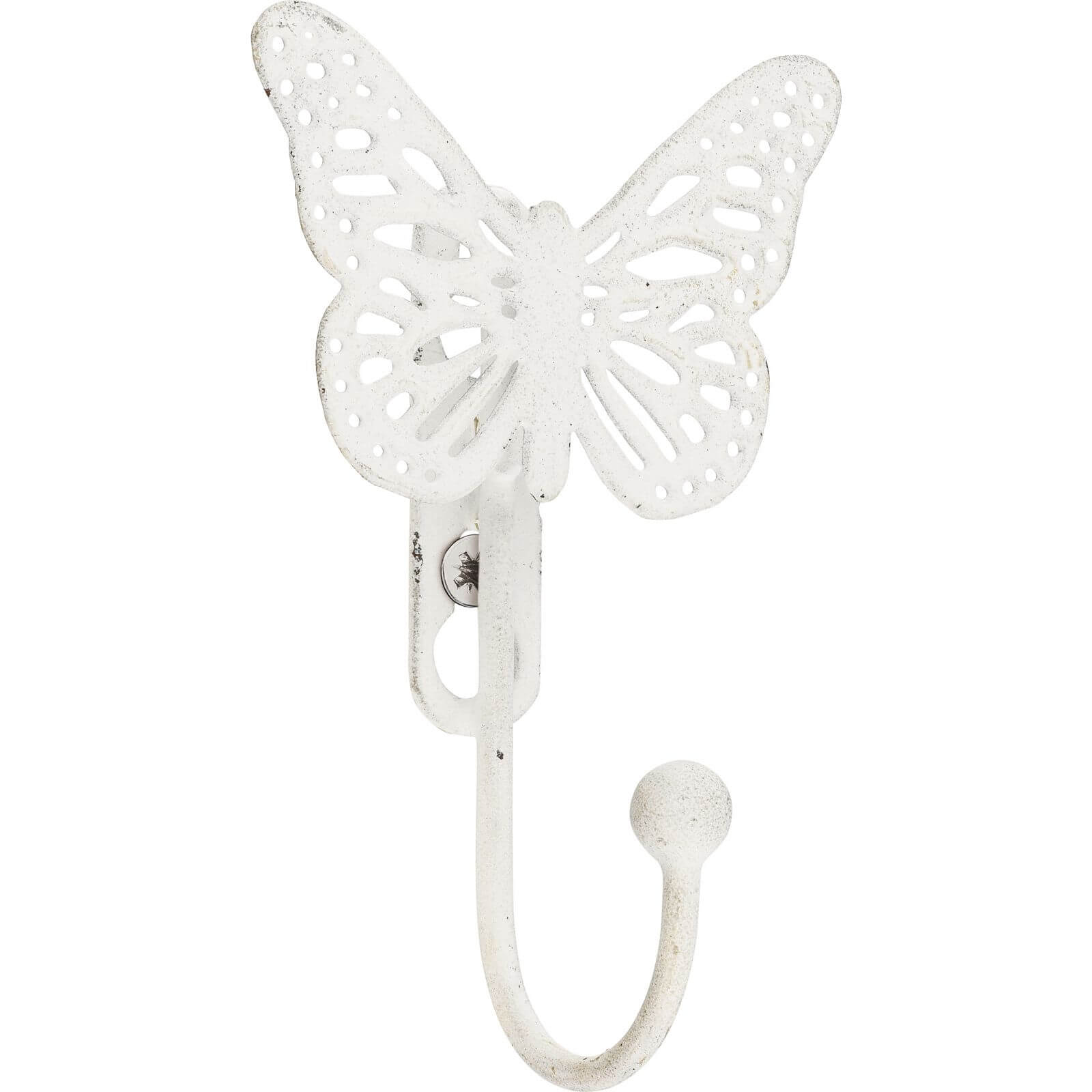 Hiatt Decorative Butterfly Hook - White