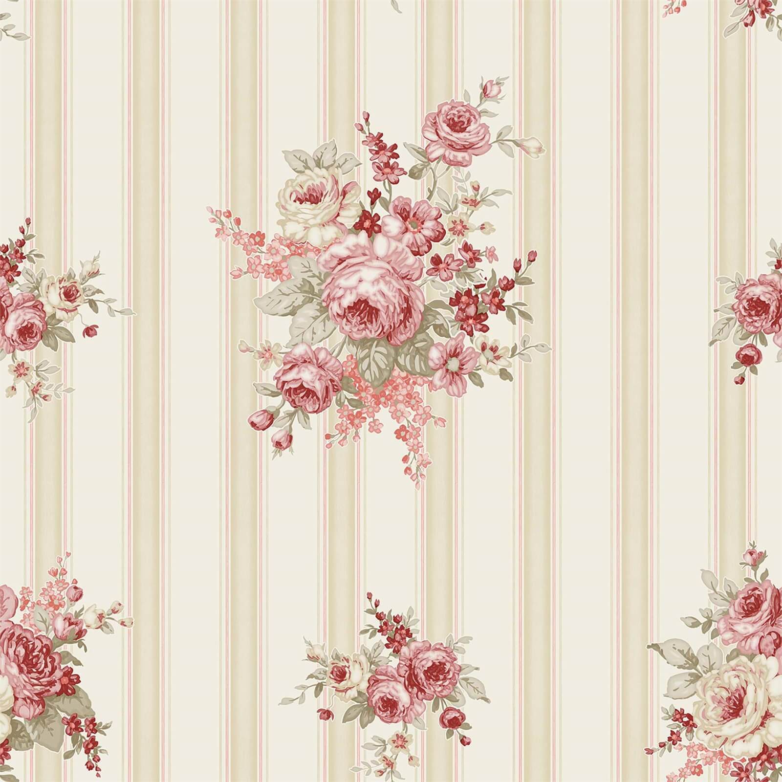 Grandeco Floral Bouquet Neutral Wallpaper