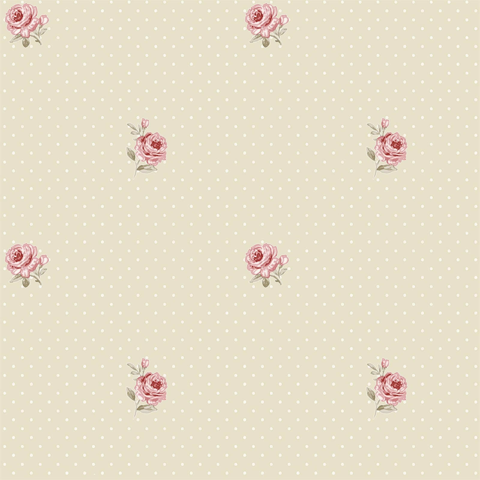 Grandeco Rose Ditsy Floral Beige Wallpaper