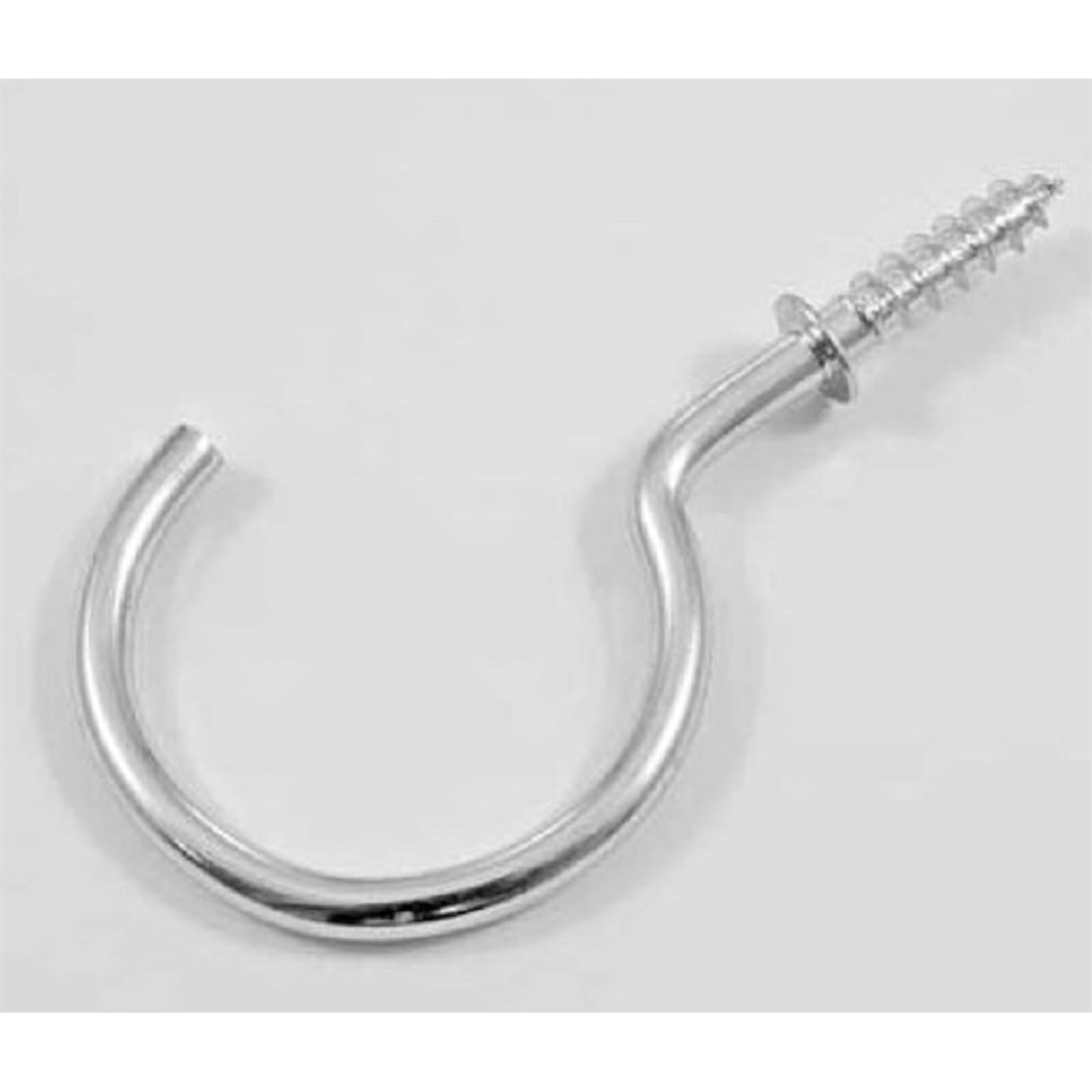 Round Cup Hook - Zinc Plated - 50mm - 3 Pack