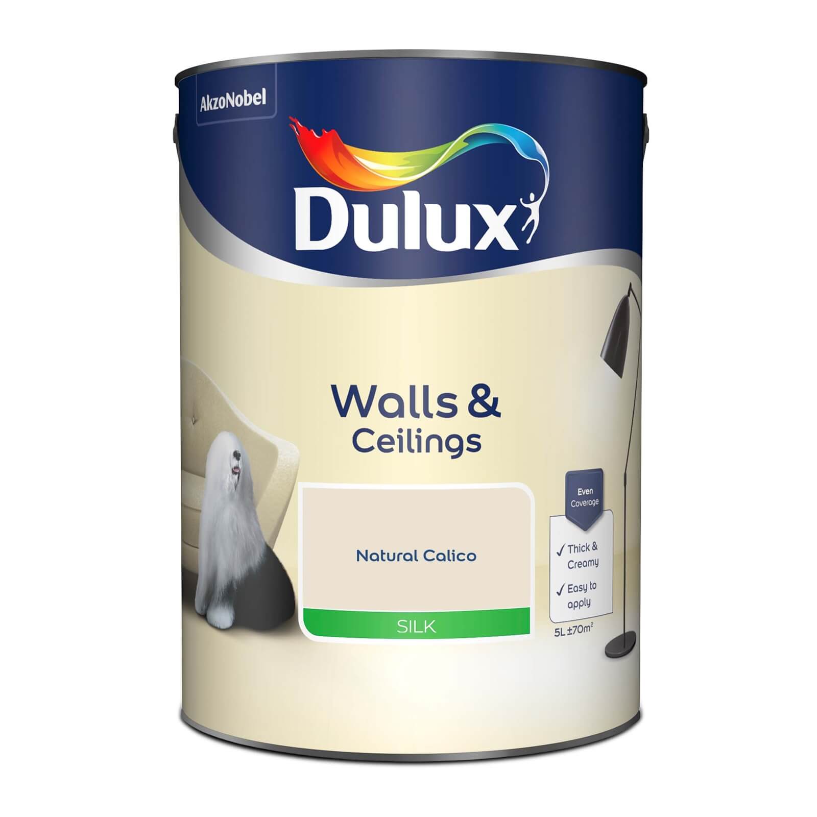 Dulux Silk Emulsion Paint Calico - 5L