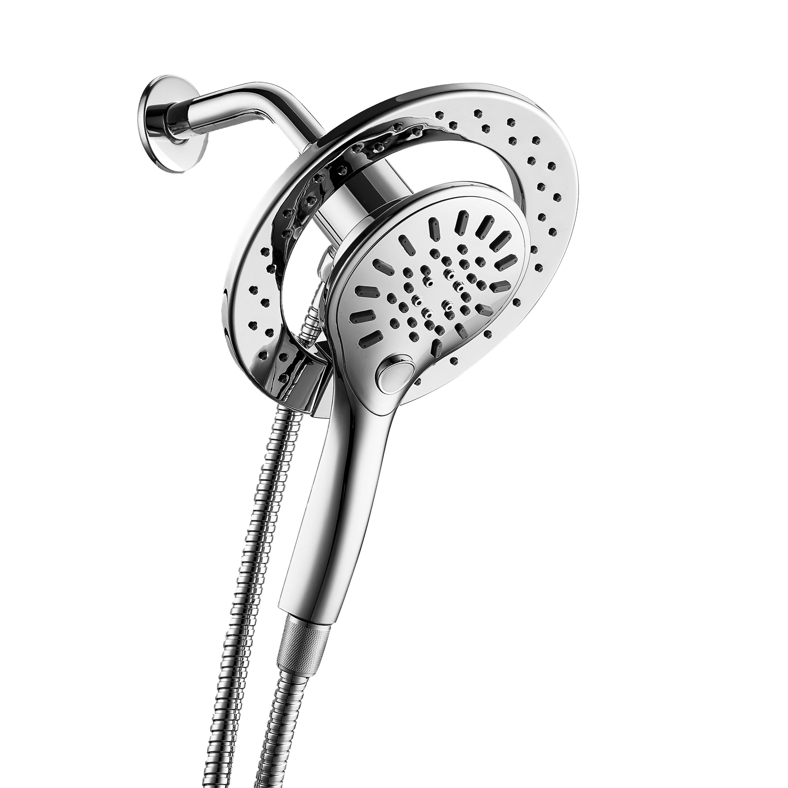 D'Lucci Chrome Magnetic 2-in-1 Shower Head