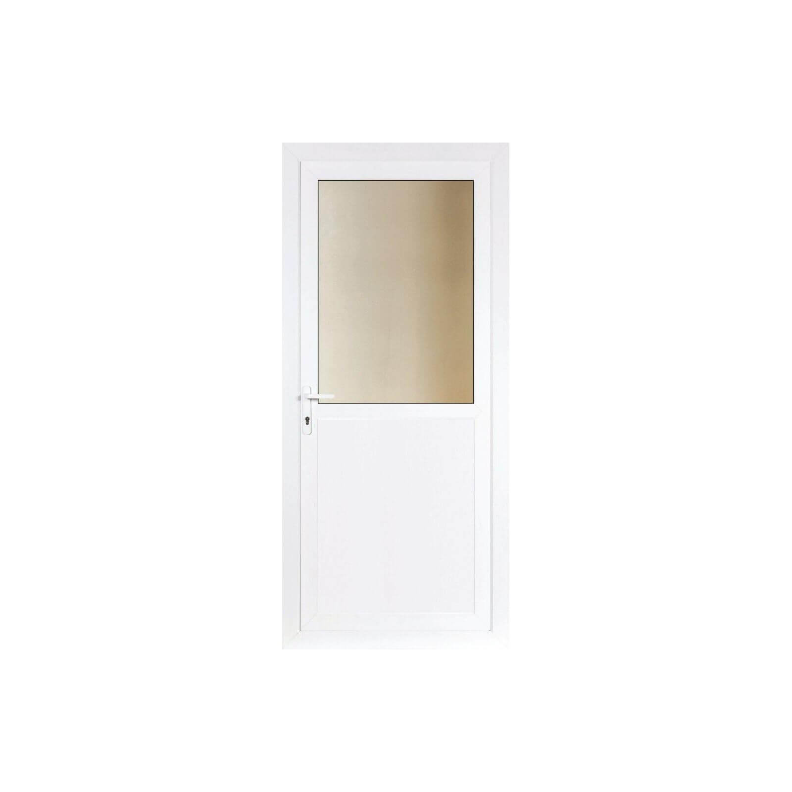 Brighton Rear Door Set - Obscure Half Glazed Right Hand Hung - 840mm Wide 2085mm High