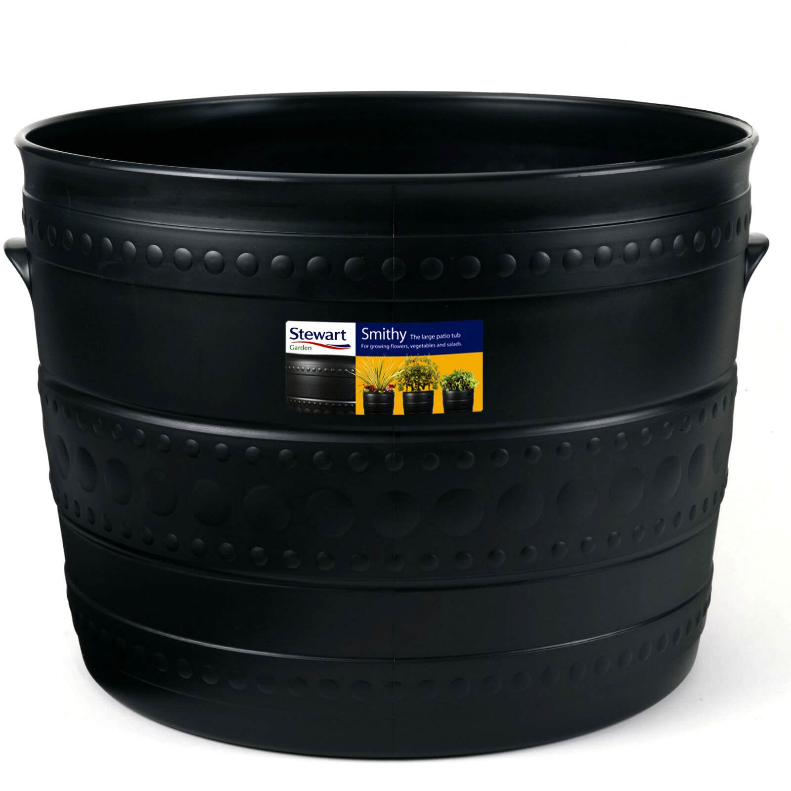 Plastic Patio Tub in Black - 35cm