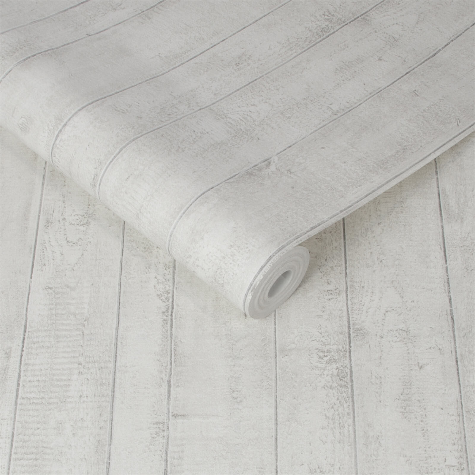 Contour Plank White Wallpaper