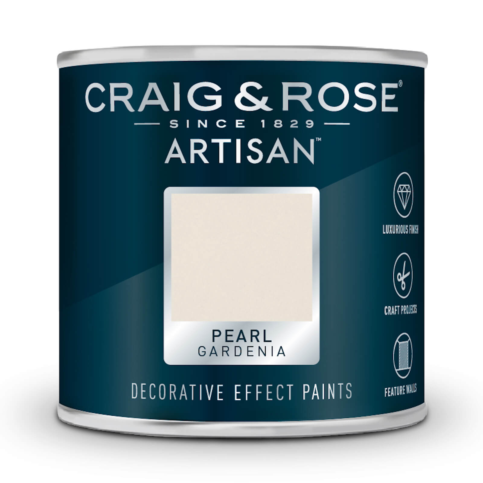 Craig & Rose Artisan Pearl Effect Paint - Gardenia Pearl - 125ml
