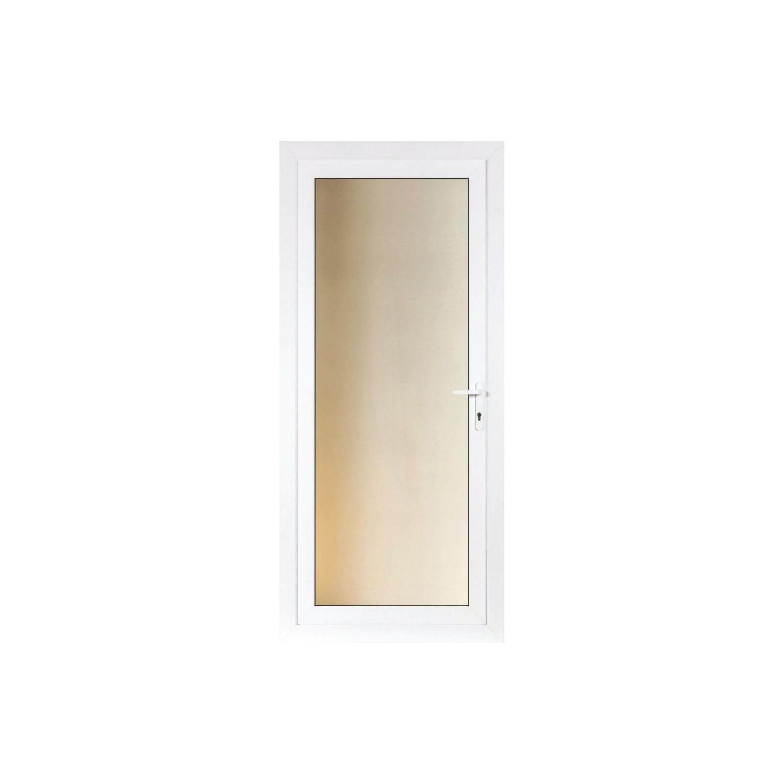 Brighton Rear Door Set - Full Obscure Glass Left Hand Hung - 840mm Wide 2085mm High