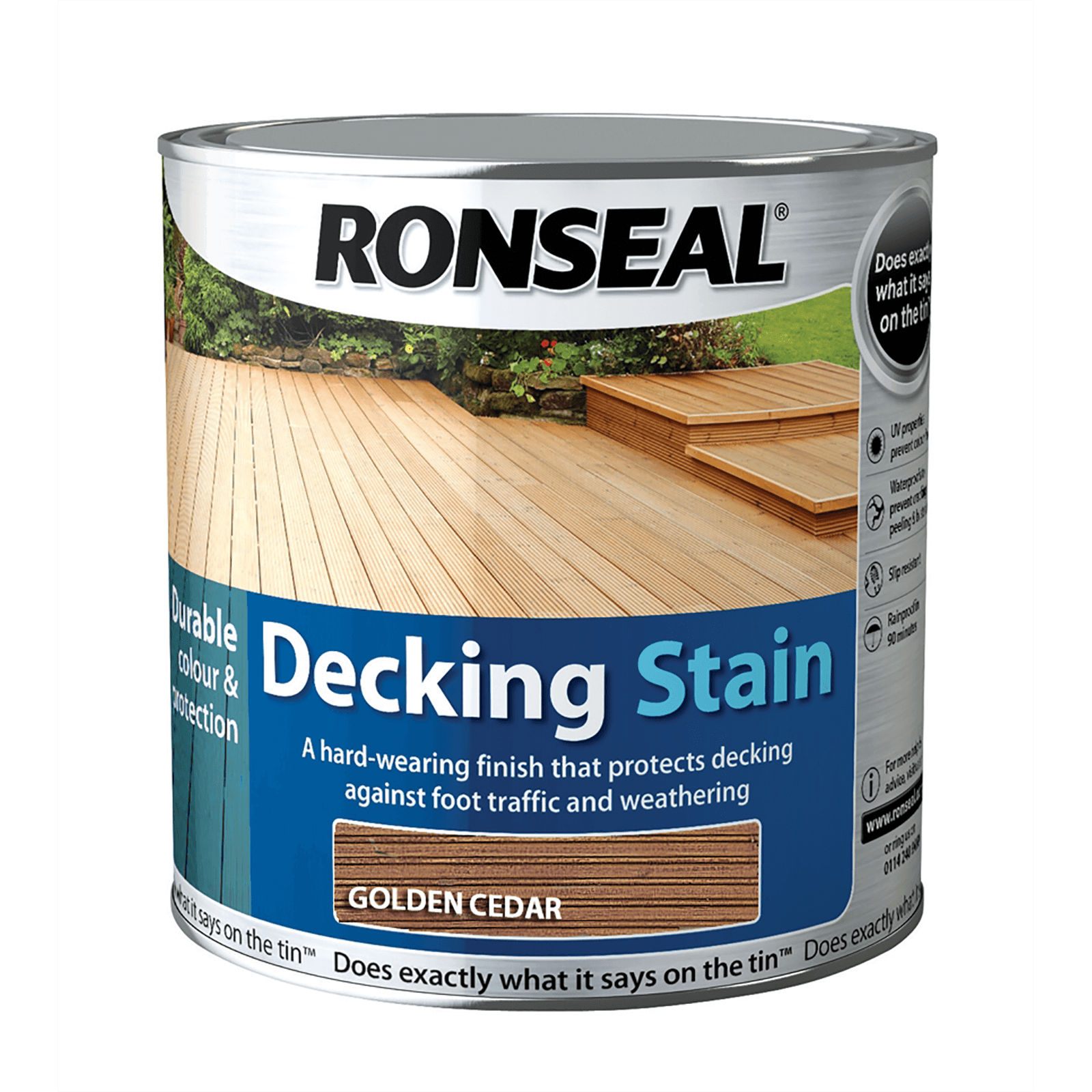 Ronseal Decking Stain Golden Cedar - 2.5L