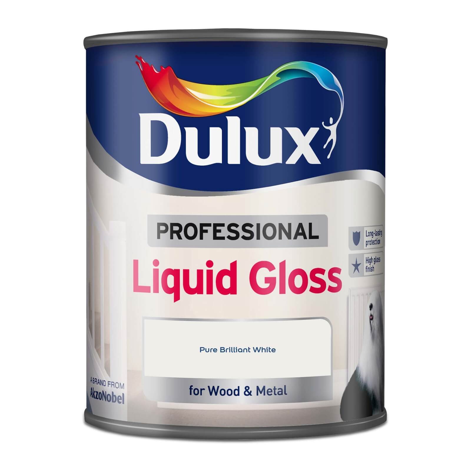 Dulux Liquid Gloss Paint Brilliant White - 750ml