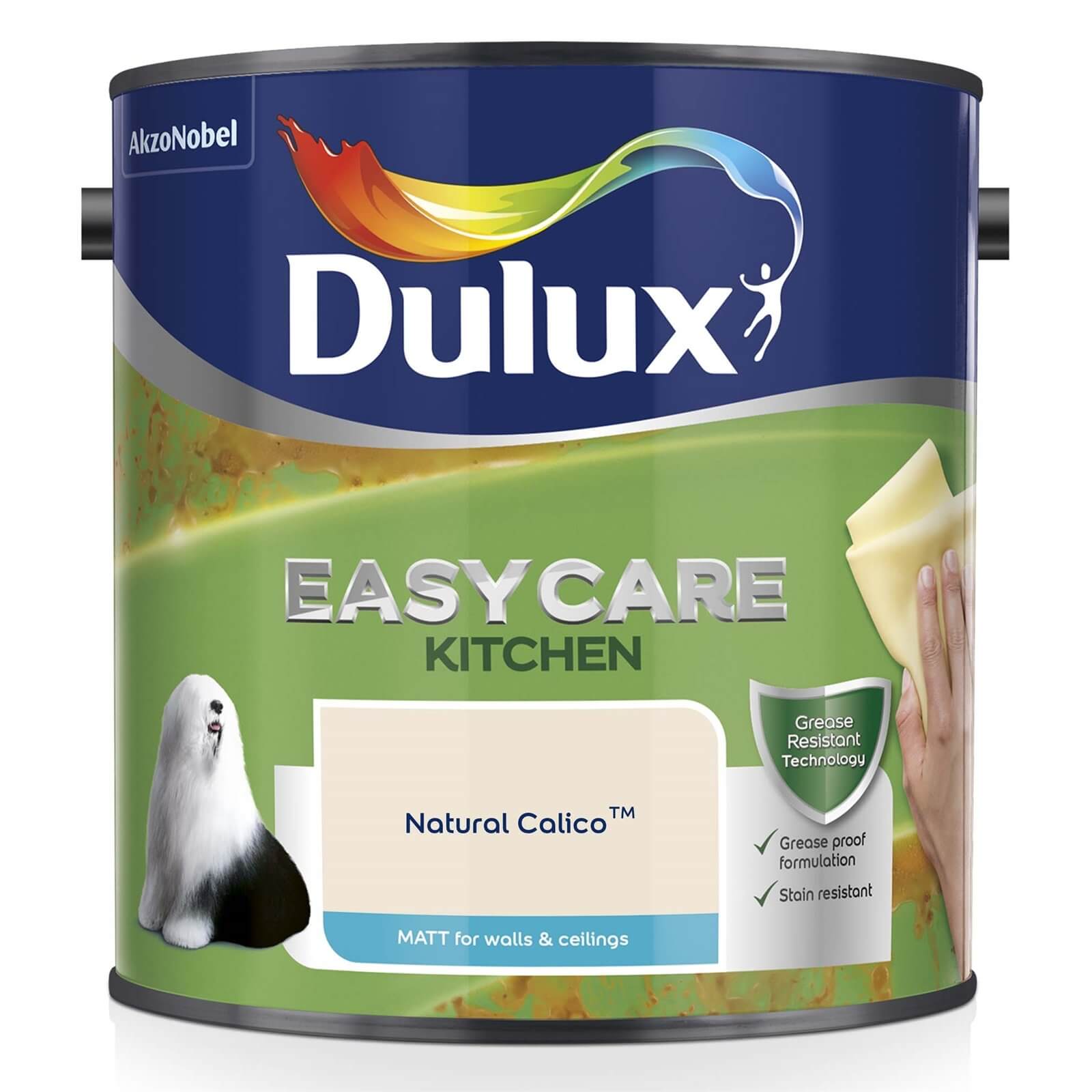 Dulux Easycare Kitchen Matt Emulsion Paint Natural Calico - 2.5L