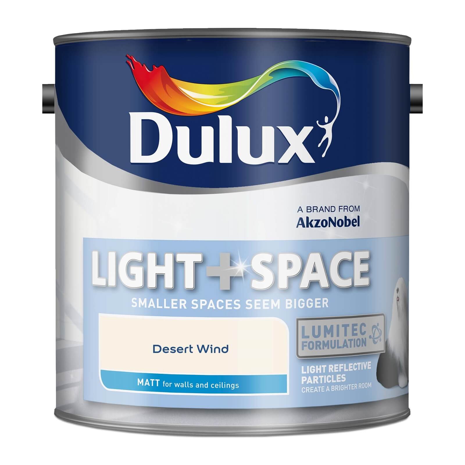 Dulux Light & Space Matt Emulsion Paint Desert Wind - 2.5L
