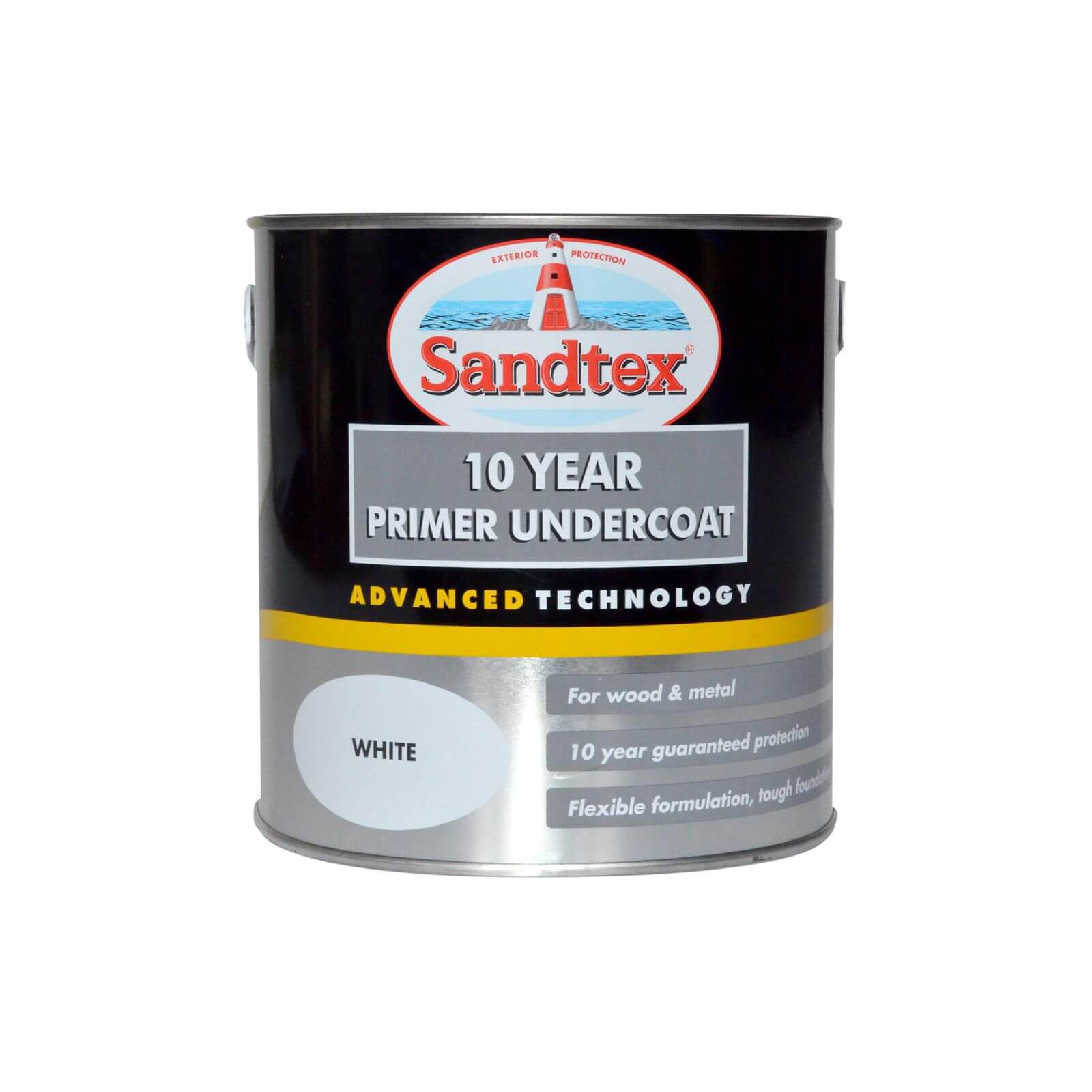 Sandtex 10 Year Wood & Metal Primer Undercoat White - 2.5L