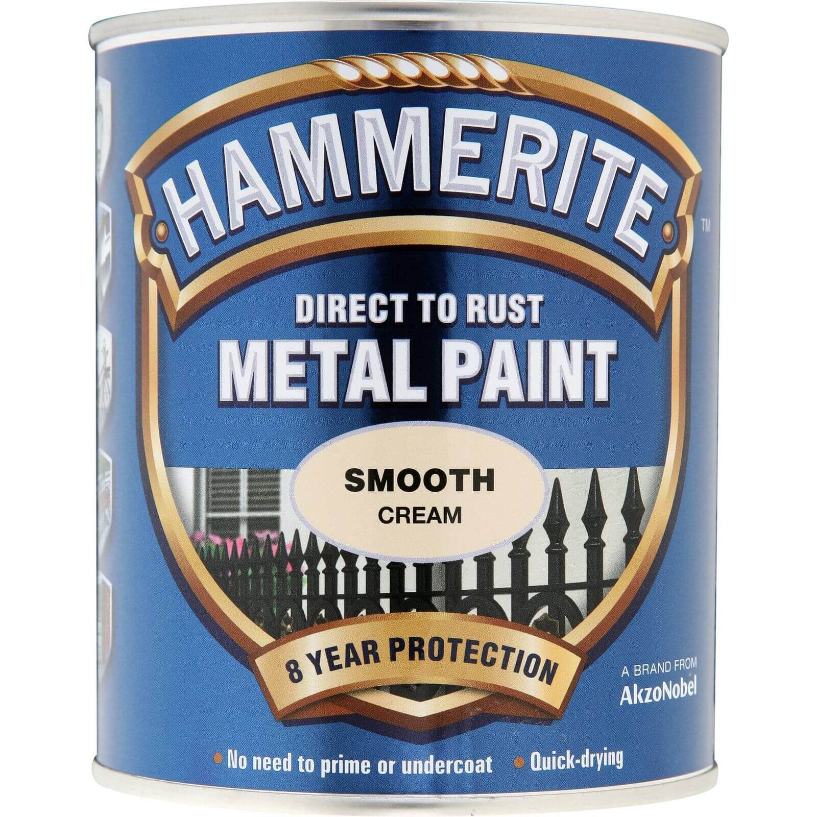 Hammerite Direct To Rust Smooth Cream Metal Paint - 750ml