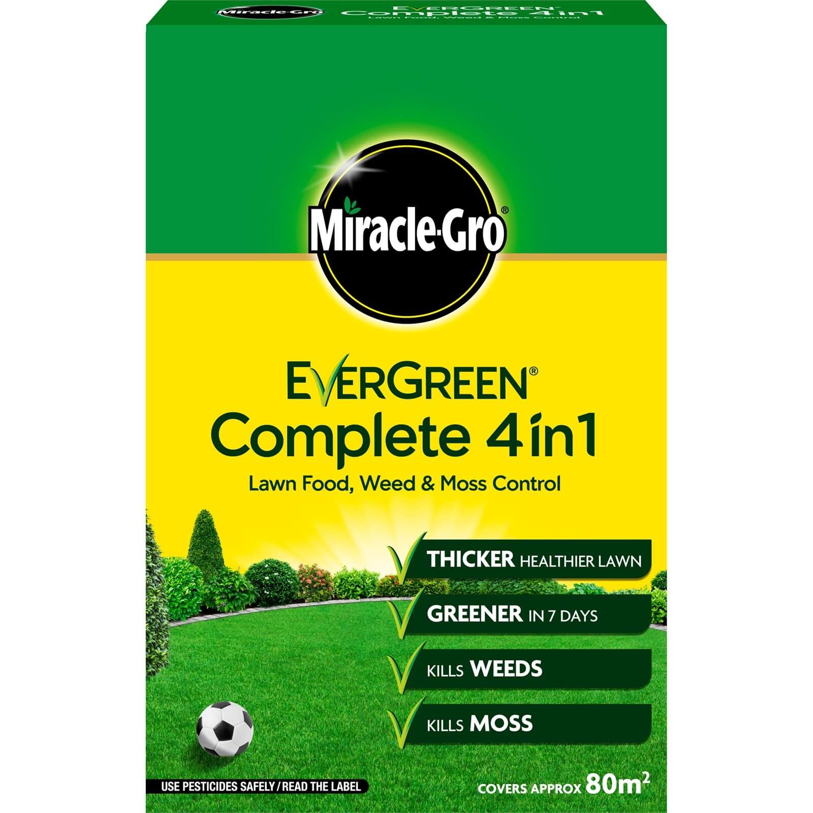 Miracle-Gro EverGreen Complete 4-in-1 Lawn Food, Weed & Moss Killer - 80m²