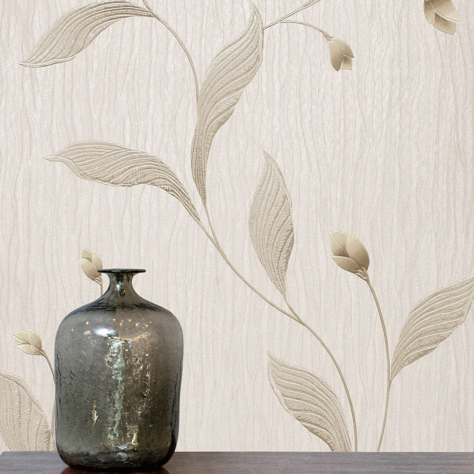 Belgravia Decor Tiffany Floral Textured Metallic Cream Wallpaper Homebase