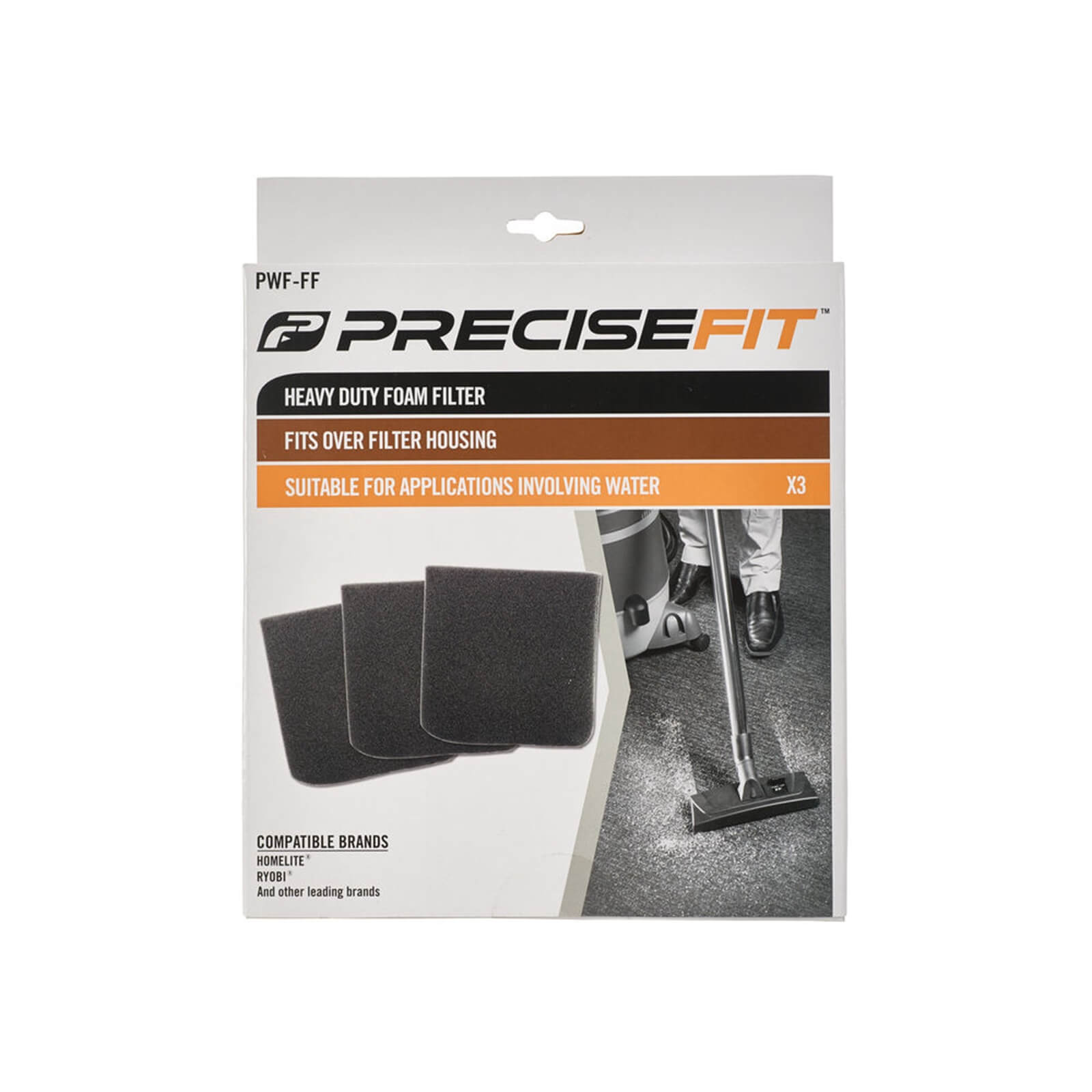 PreciseFit Heavy Duty Foam Filter 3 Pack PWF-FF