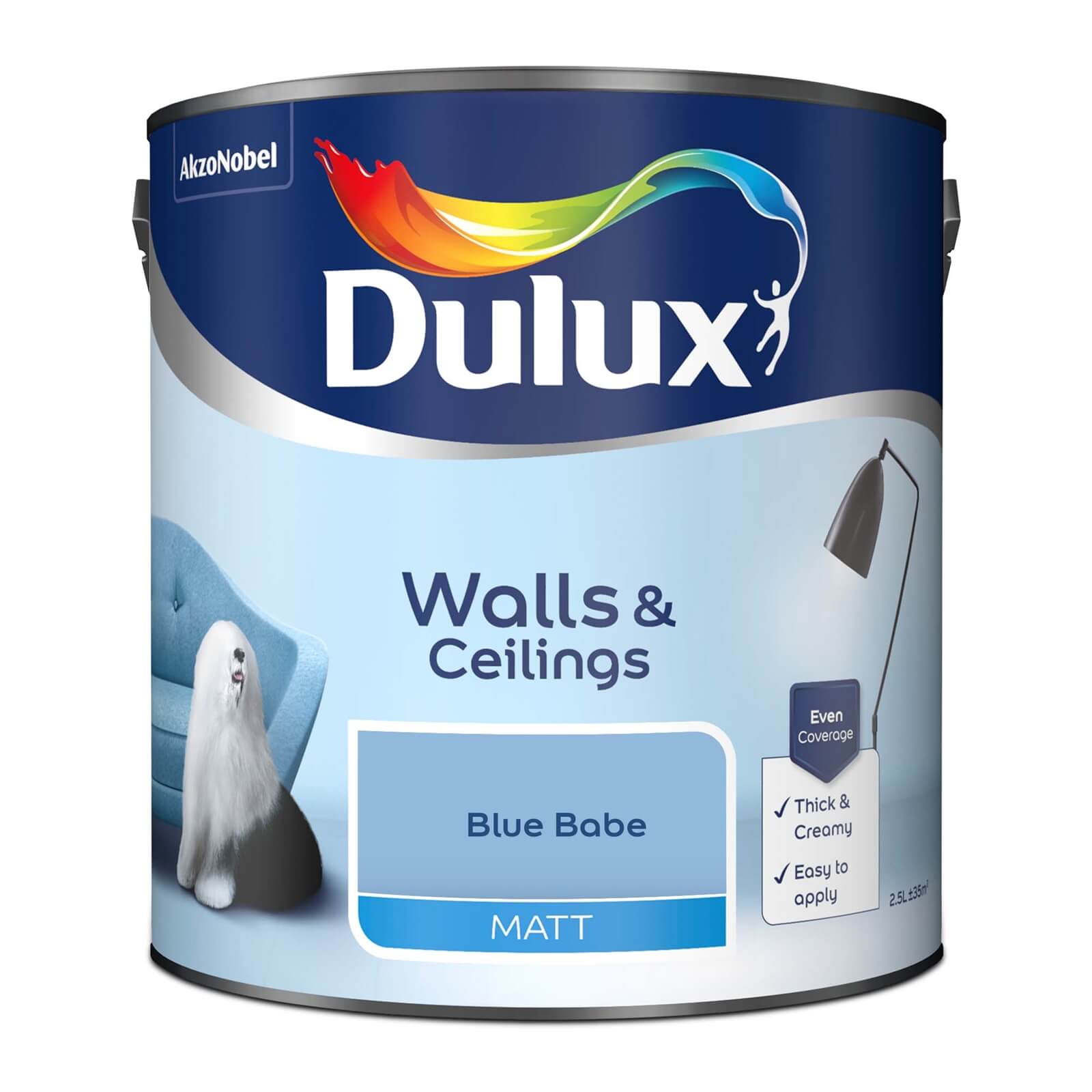 Dulux Matt Emulsion Paint Blue Babe - 2.5L