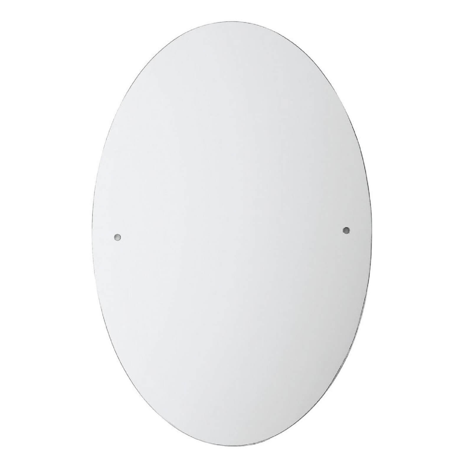 Unframed Oval Drilled Mirror