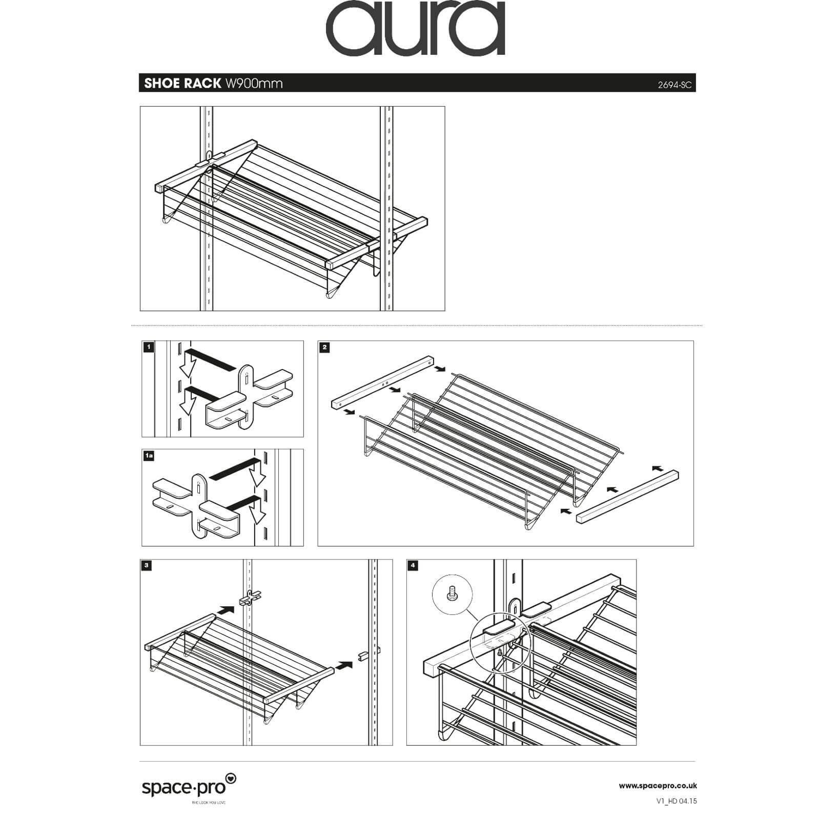 Aura Wardrobe Storage Steel Shoe Rack