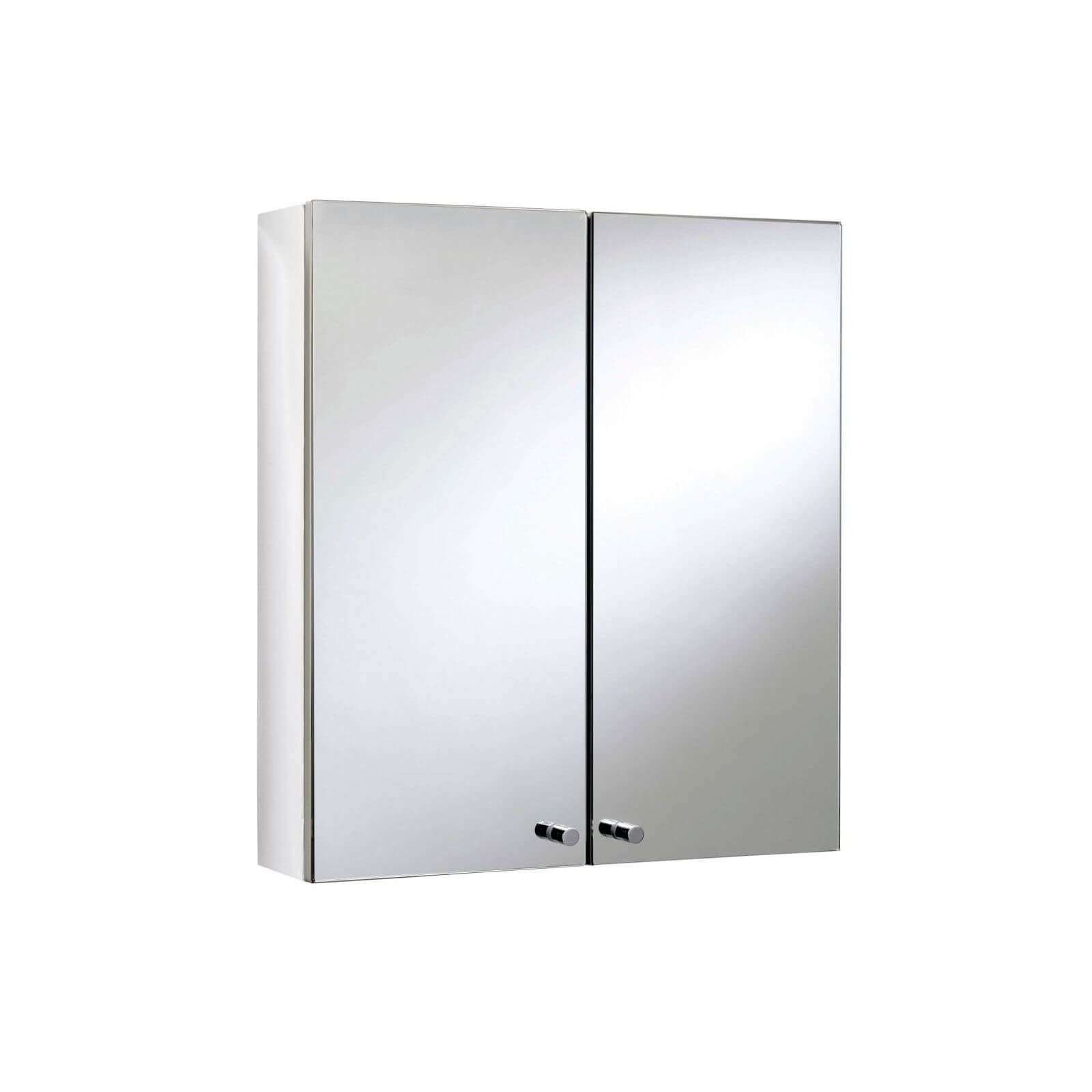 Croydex Michigan Double Door Bathroom Cabinet - Stainless Steel
