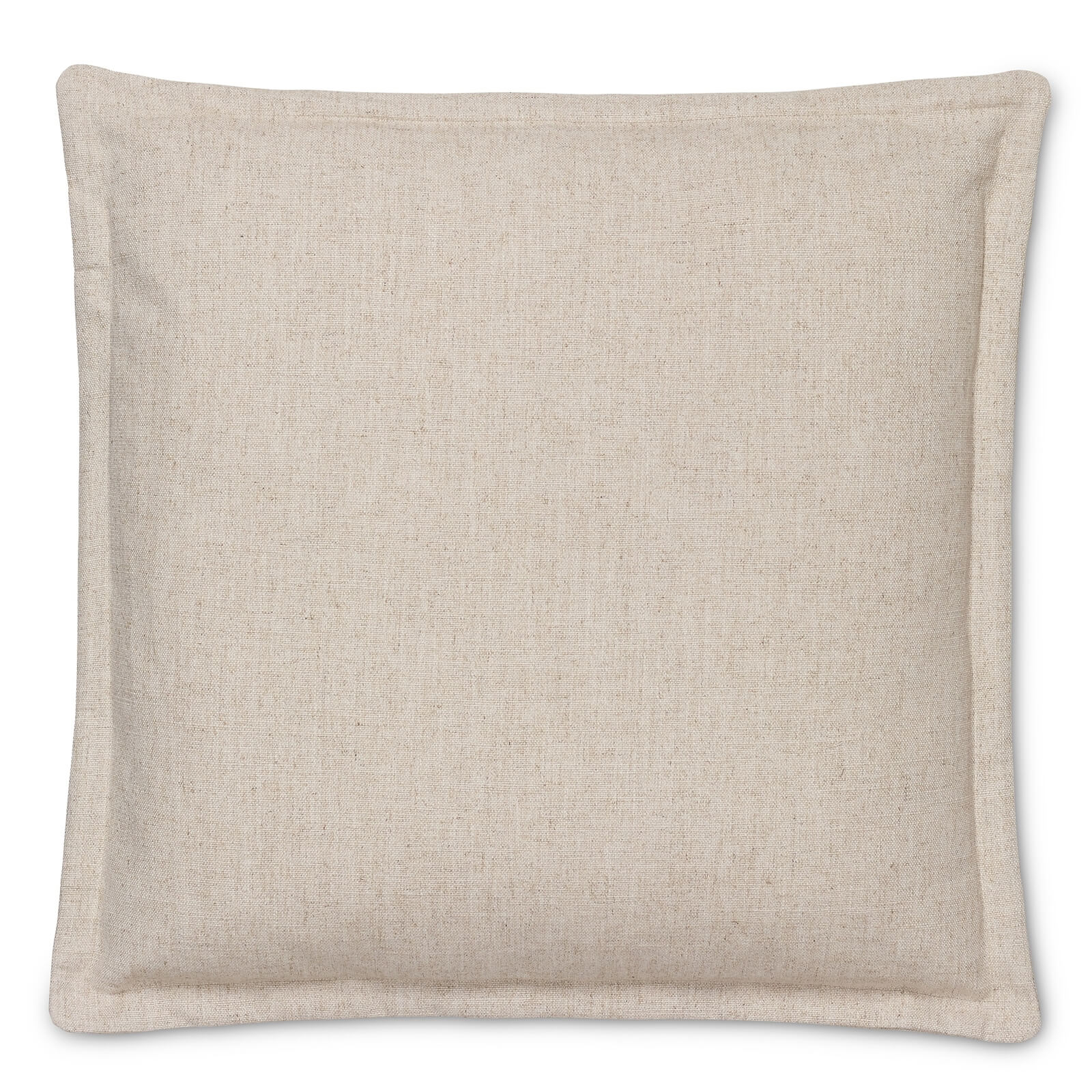 Flange Edged Linen Cushion - Natural