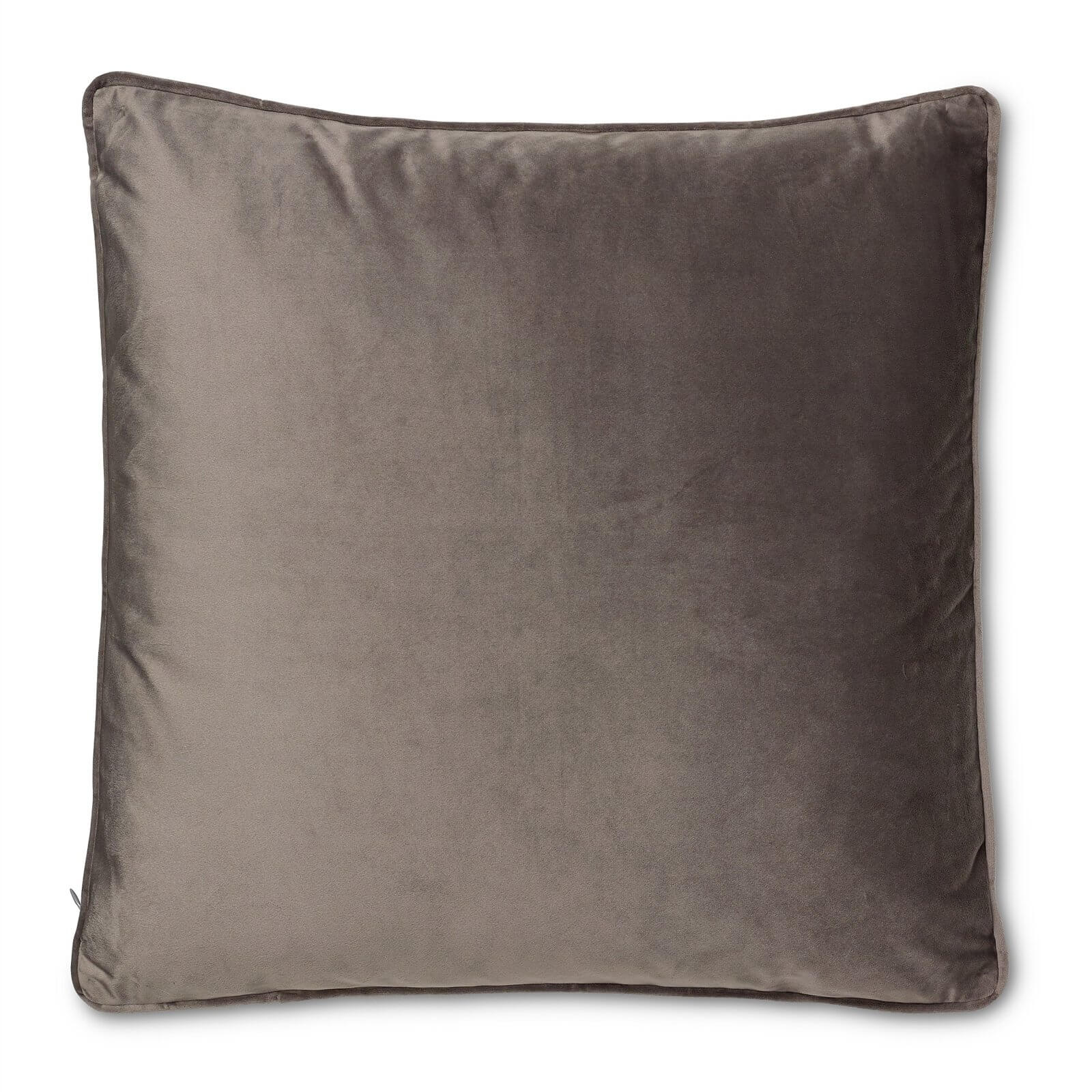 Plain Velvet Cushion - Grey - 45x45cm