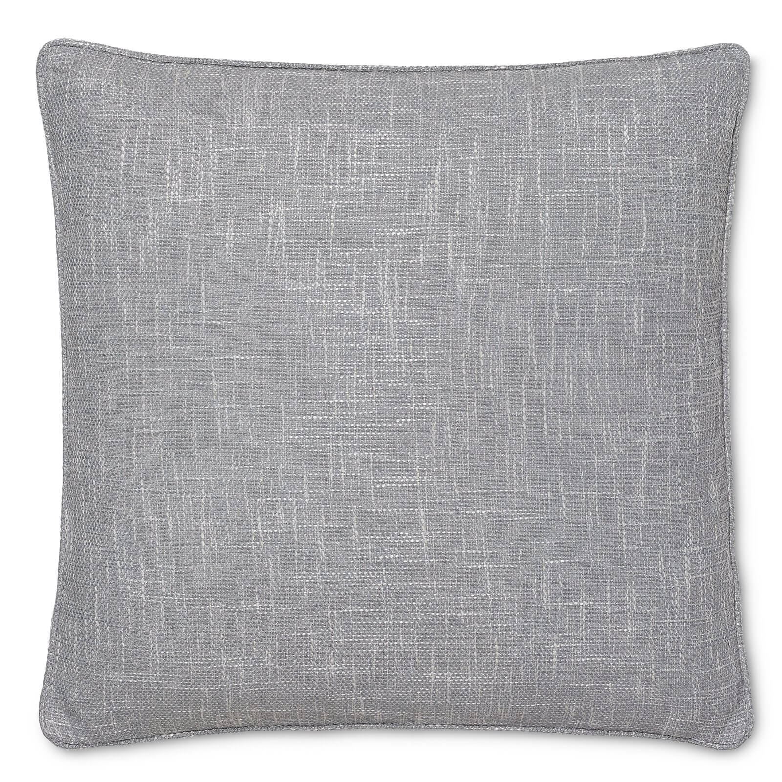 Semi Plain Textured Cushion - Grey