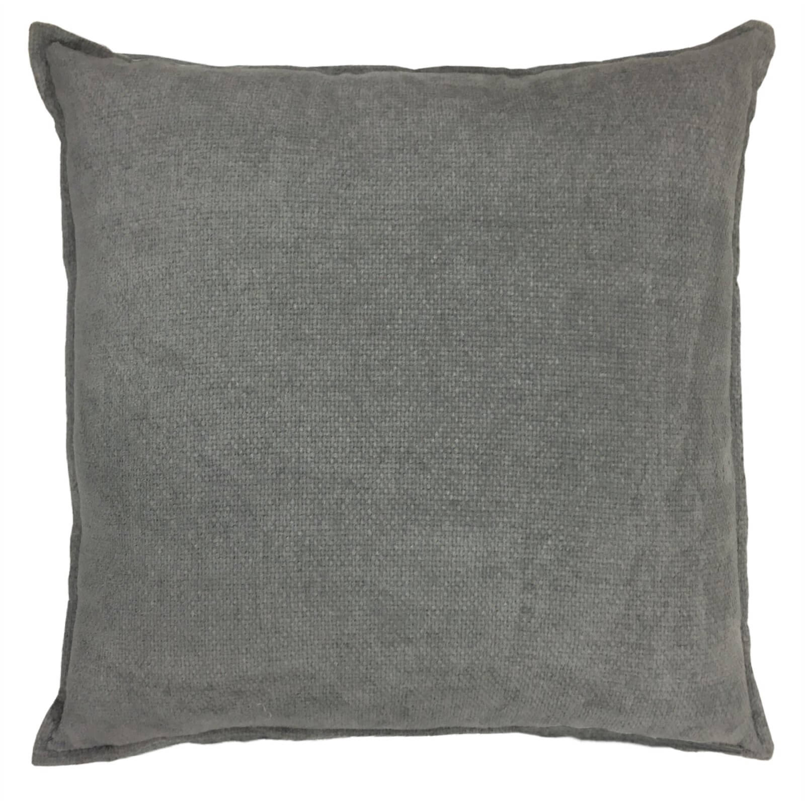 Softy Chenille Cushion - Dark Grey - 52x52cm