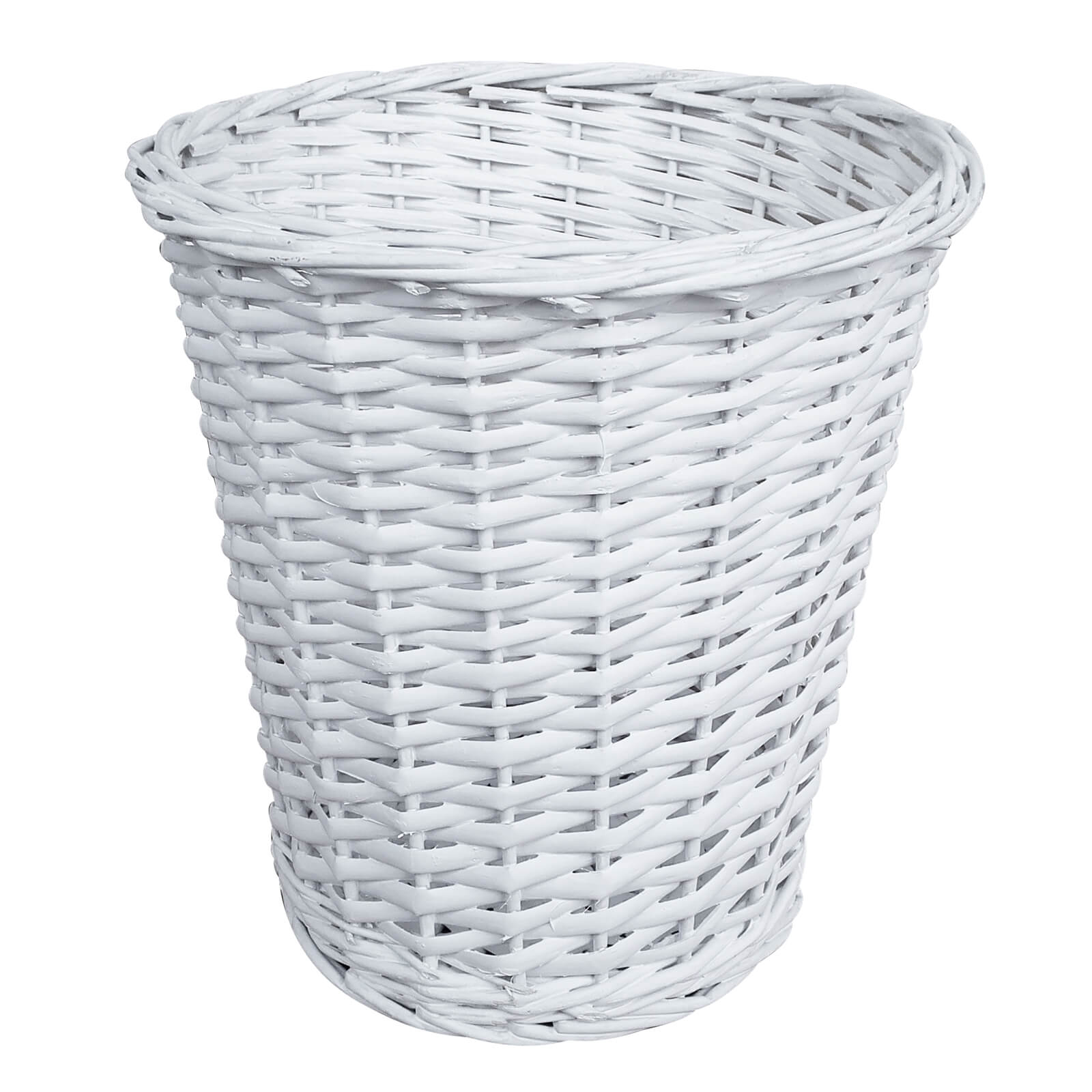 Wicker Bin/Basket - White