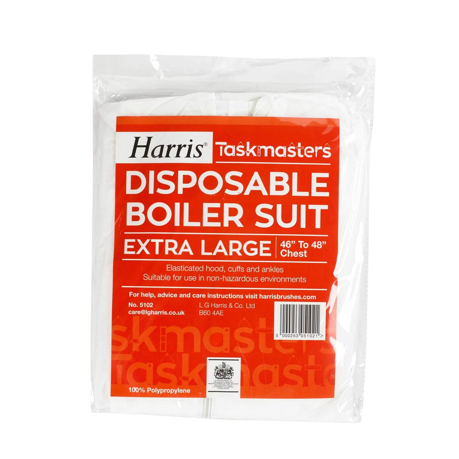 Harris Taskmasters Disposable Boiler Suit - L
