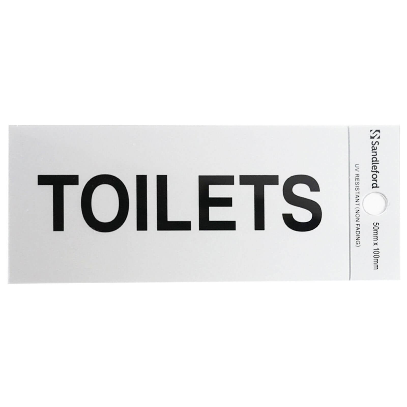 Self Adhesive Toilets Sign - 100 x 50mm