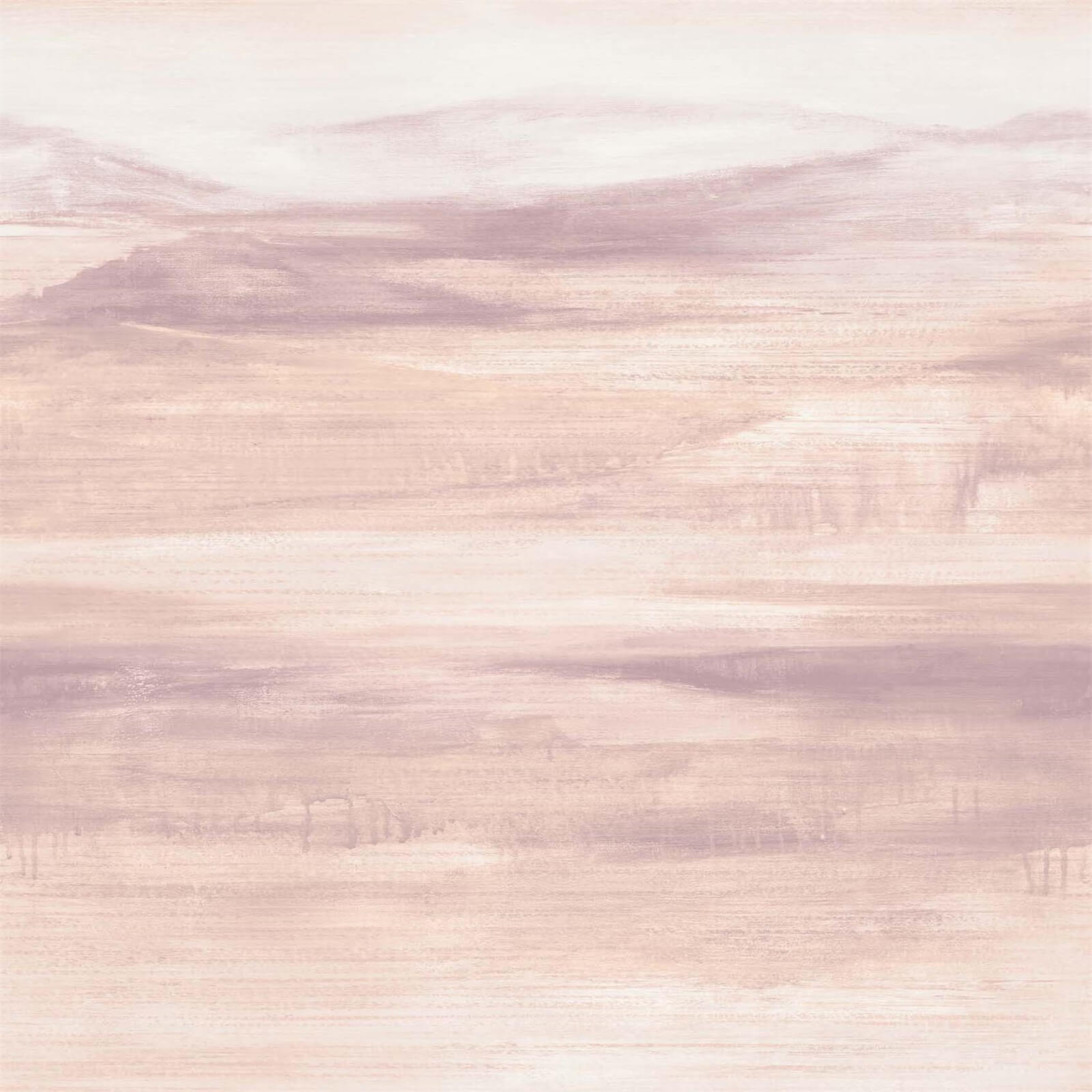 Grandeco Watercolour Landscape Pink Wallpaper