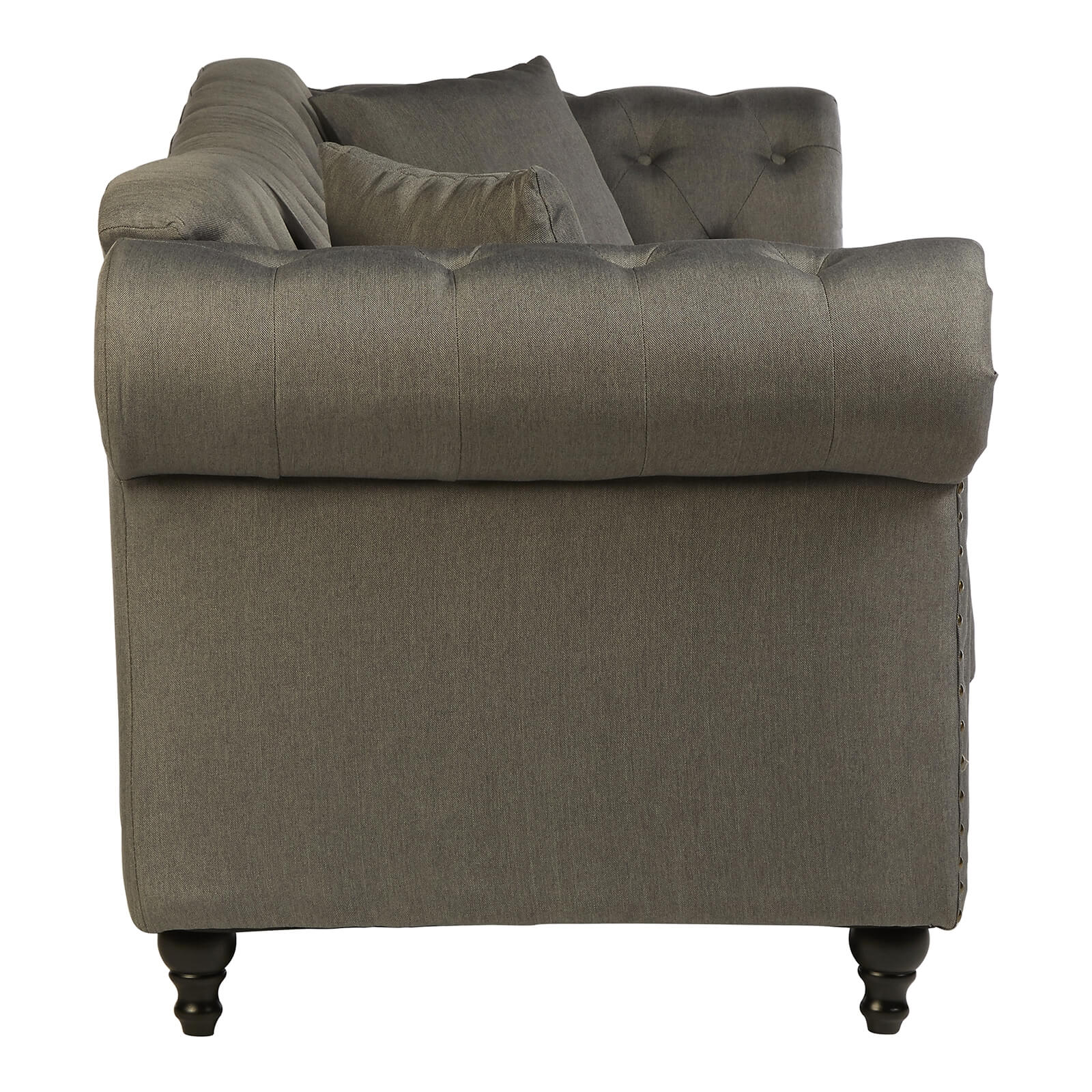 Fable 3 Seat Chesterfield Sofa - Grey