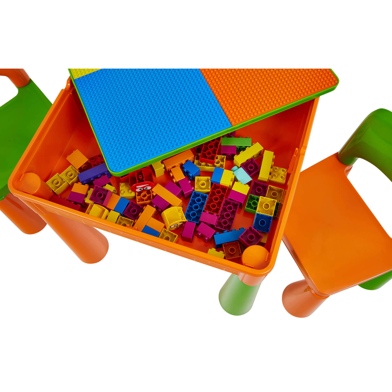 Green Orange Activity Table And 2 Chairs